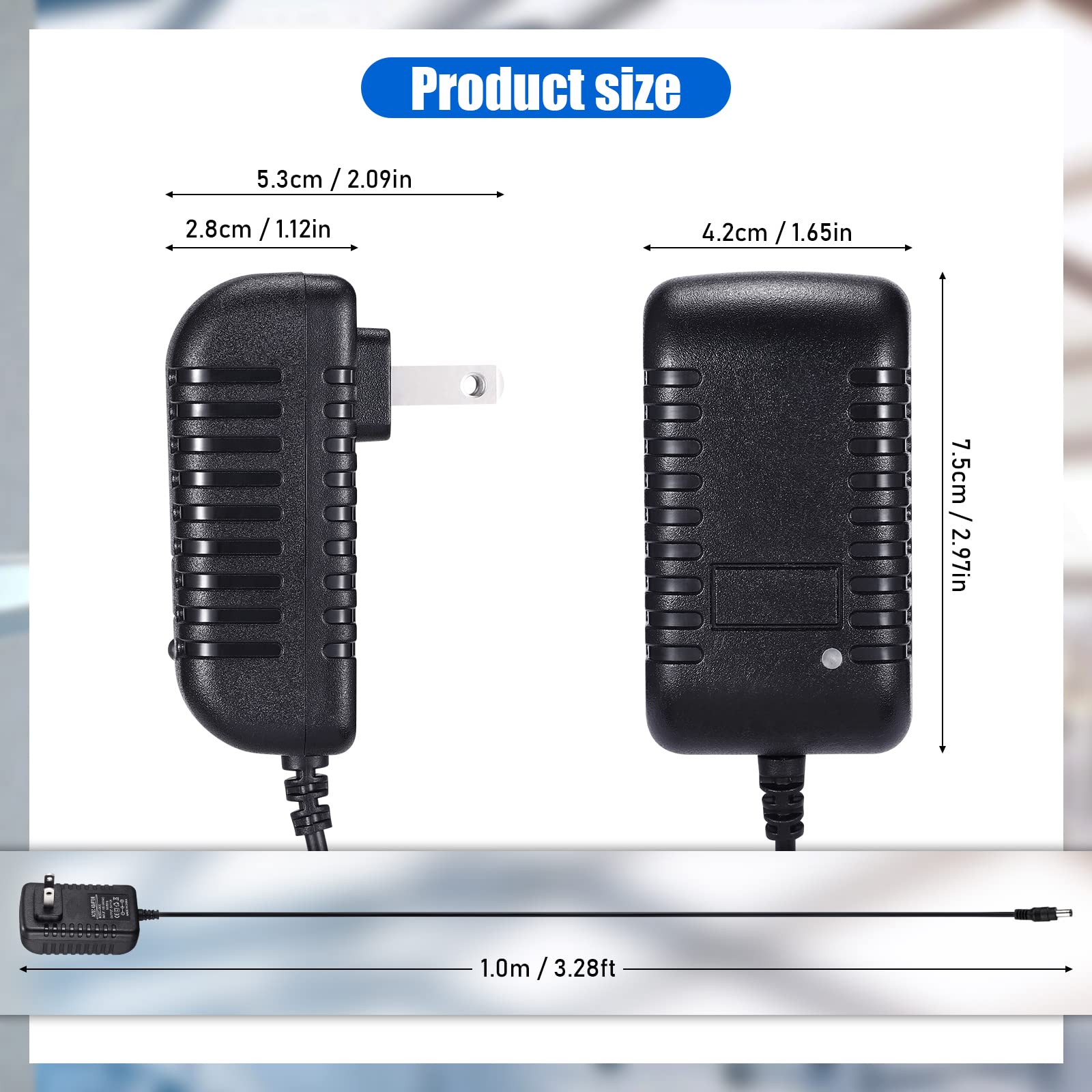 Suacopzar 5V 2A Power Adapter, Dc 5V 10W Switching Power Supply, Ac 100V 240V To Dc 5 Volt 2 Amp Universal Switching Transformer