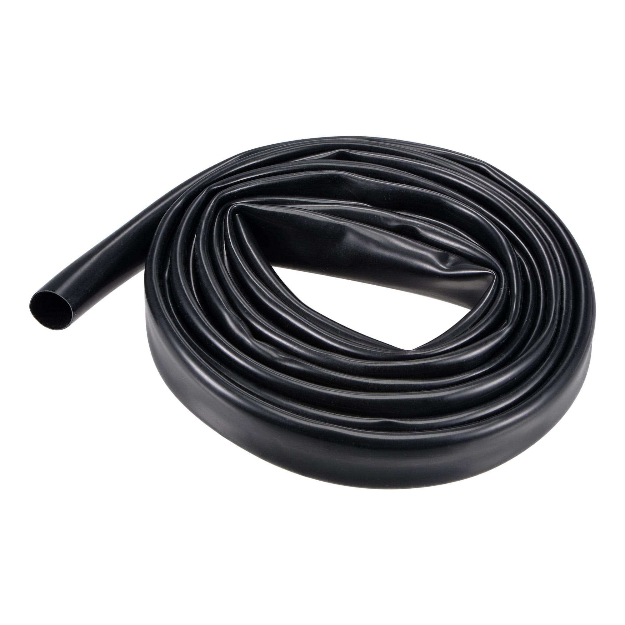 Uxcell Black Pvc Tube Wire Harness Tubing, 5/8 Inch(16Mm) Id 10Ft Sleeve For Wire Sheathing Wire Protection