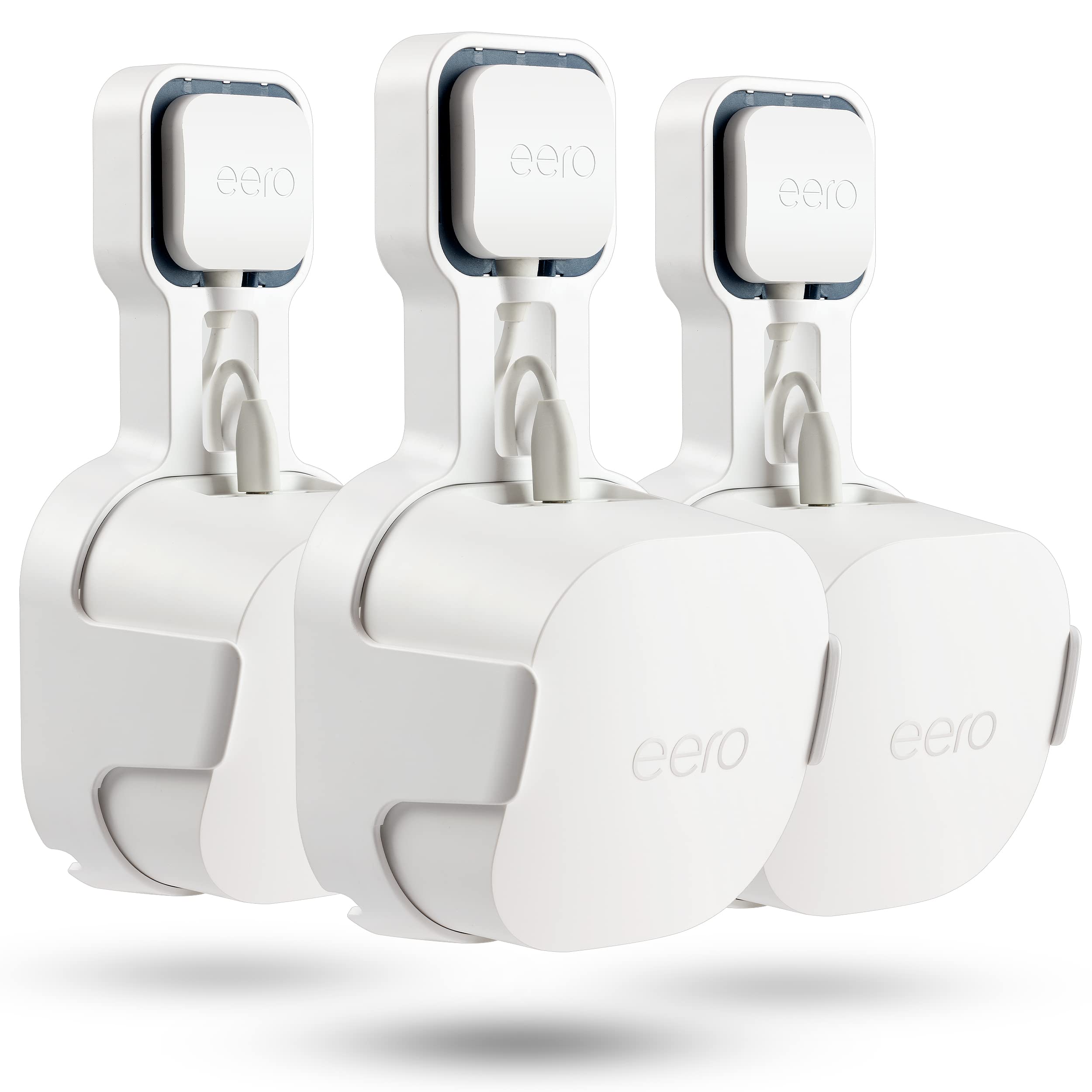 Petimeti Wall Mount For Eero 6+ Mesh Wifi System, Space Saving Wall Mount Bracket For Eero 6+ Router With Cord Management And Ea