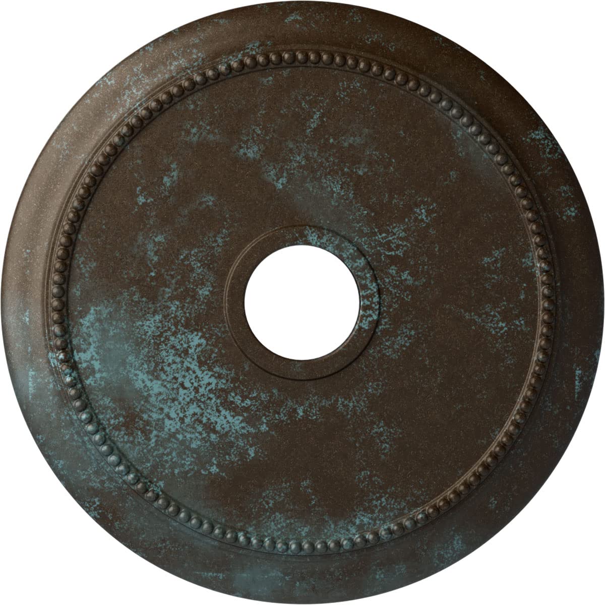 Ekena Millwork Crendon Ceiling Medallion, Bronze/Blue Patina