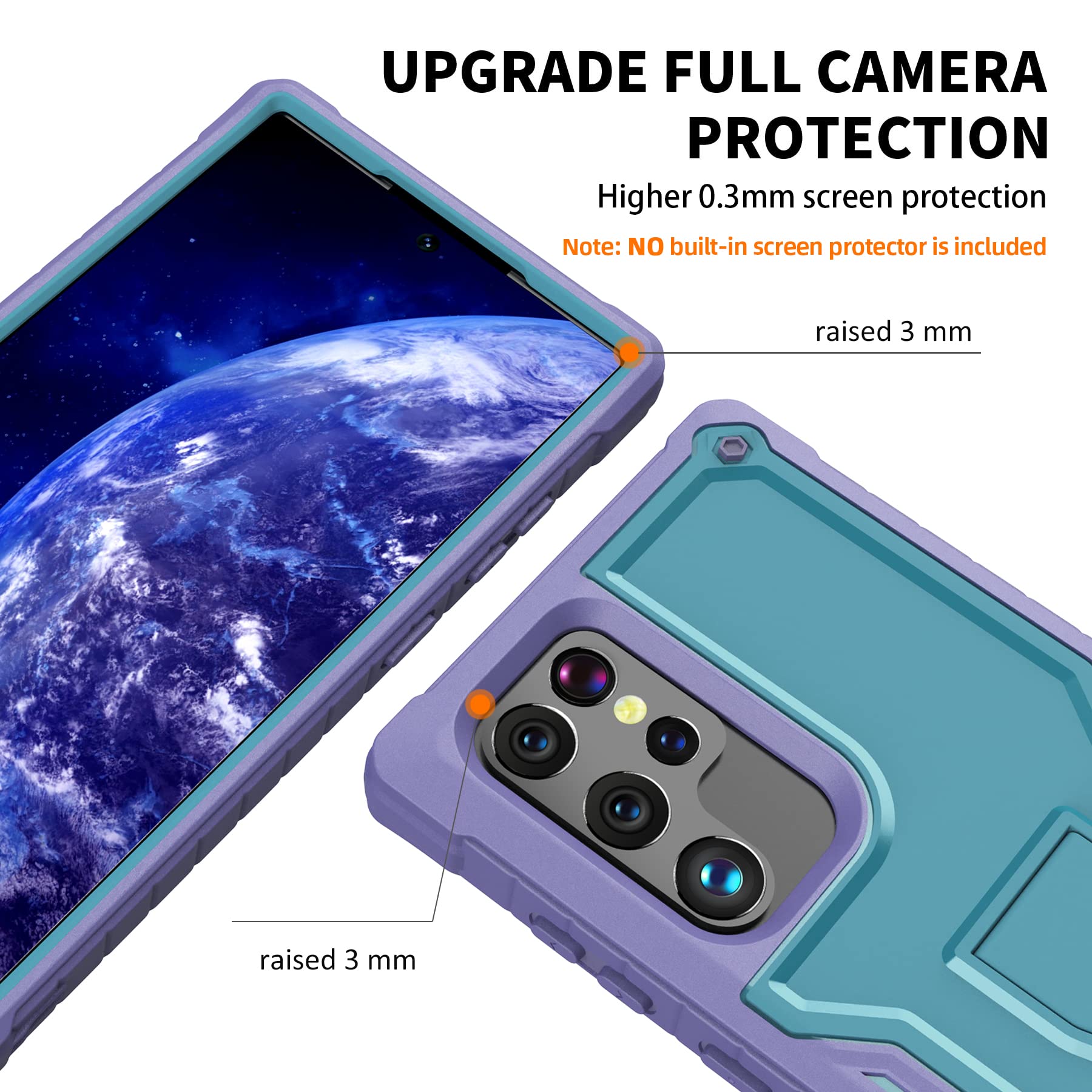 Duopal For Samsung Galaxy S22 Ultra 5G Case (Only   Does Not Fit Non Plus Or Plus), Military Grade Protection Shockproof Case Bu