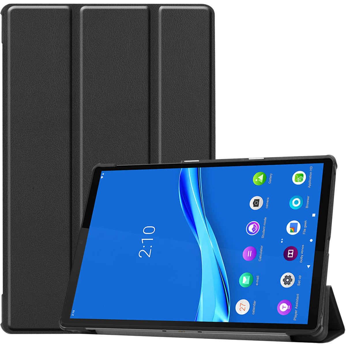 Procase For Lenovo Tab K10 2021/M10 Fhd Plus Case 10.3 Inch (2020 2Nd Gen), Slim Smart Cover Stand Hard Shell Case For 10.3' Tab K10 Tb X6C6L Tb X6C6F Tb X6C6X/M10 Plus Fhd Tb X606F Tb X606X �Black