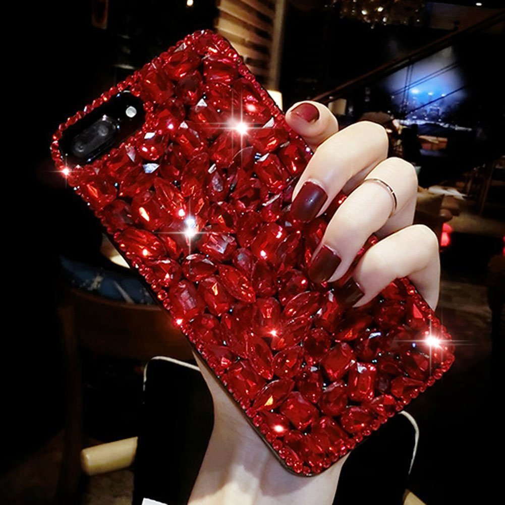 Areall Bling Diamond Case For Samsung Galaxy A12 5G,Aearl 3D Homemade Luxury Sparkle Crystal Rhinestone Shiny Glitter Full Clear