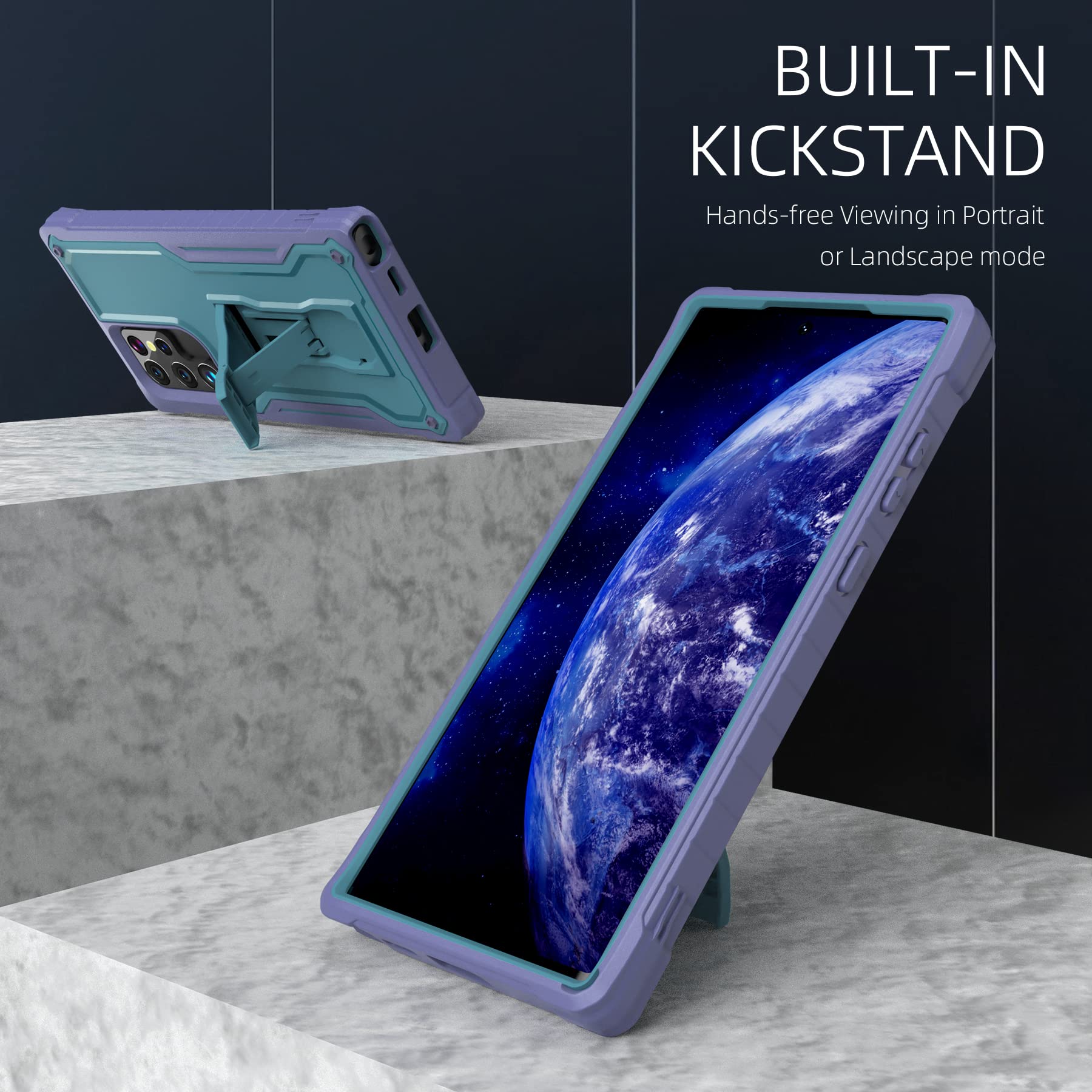 Duopal For Samsung Galaxy S22 Ultra 5G Case (Only   Does Not Fit Non Plus Or Plus), Military Grade Protection Shockproof Case Bu