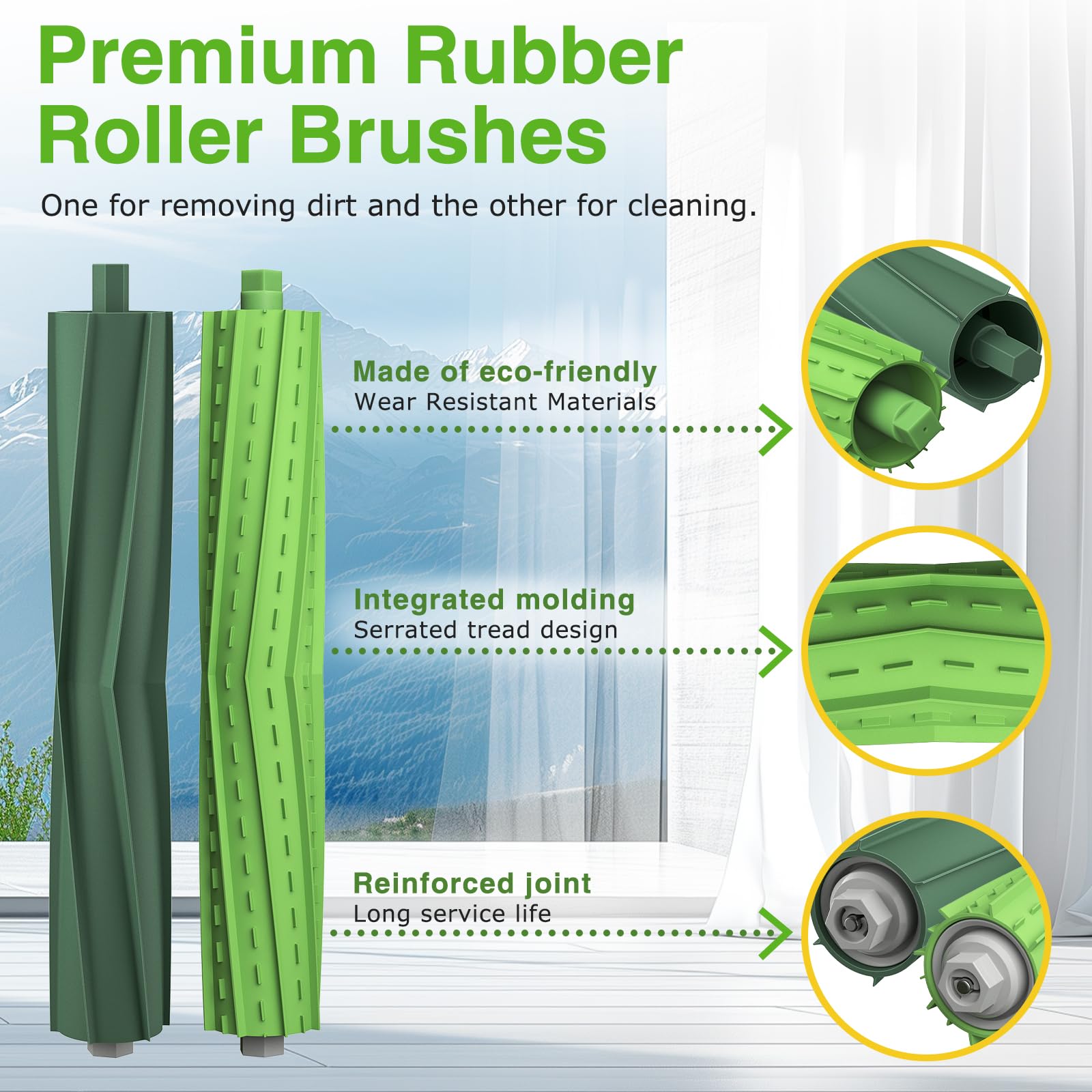 2 Set Replacement Roller Brushes For I Robot Room Ba E I And J Series I3 I3+ I7 I7+ I6+ I8+ Plus I1 I1+ E5 E6 E7 J7 (7150) J7+ (