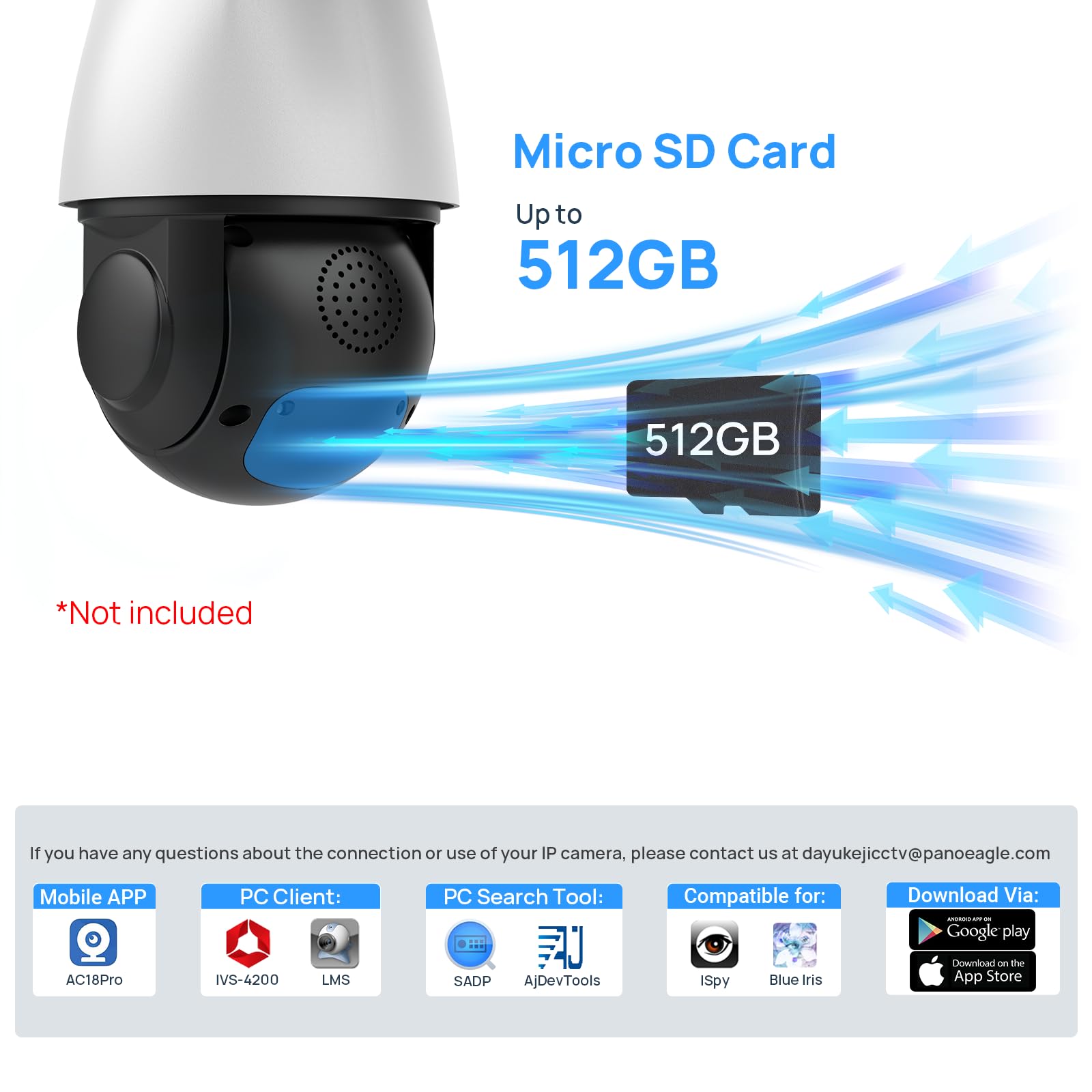 Panoeagle 5Mp Ptz Poe Ip Camera Outoodoor Speed Dome, 18X Optical Zoom Security Camera With Auto Tracking, Human Vehicle Detecti