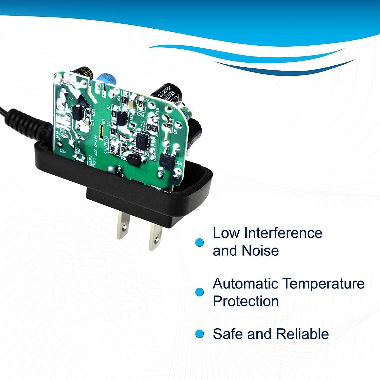 Hqrp 9V Ac Adapter Charger Compatible With Plantronics 80090 05 Cs55 Cs70 Cs70N Voyager, Voyager 510S, Supraplus, Cs55H Cs510 Cs520 Cs540 Cs351 Headset System, Ca12Cd Ptt Power Supply Cord