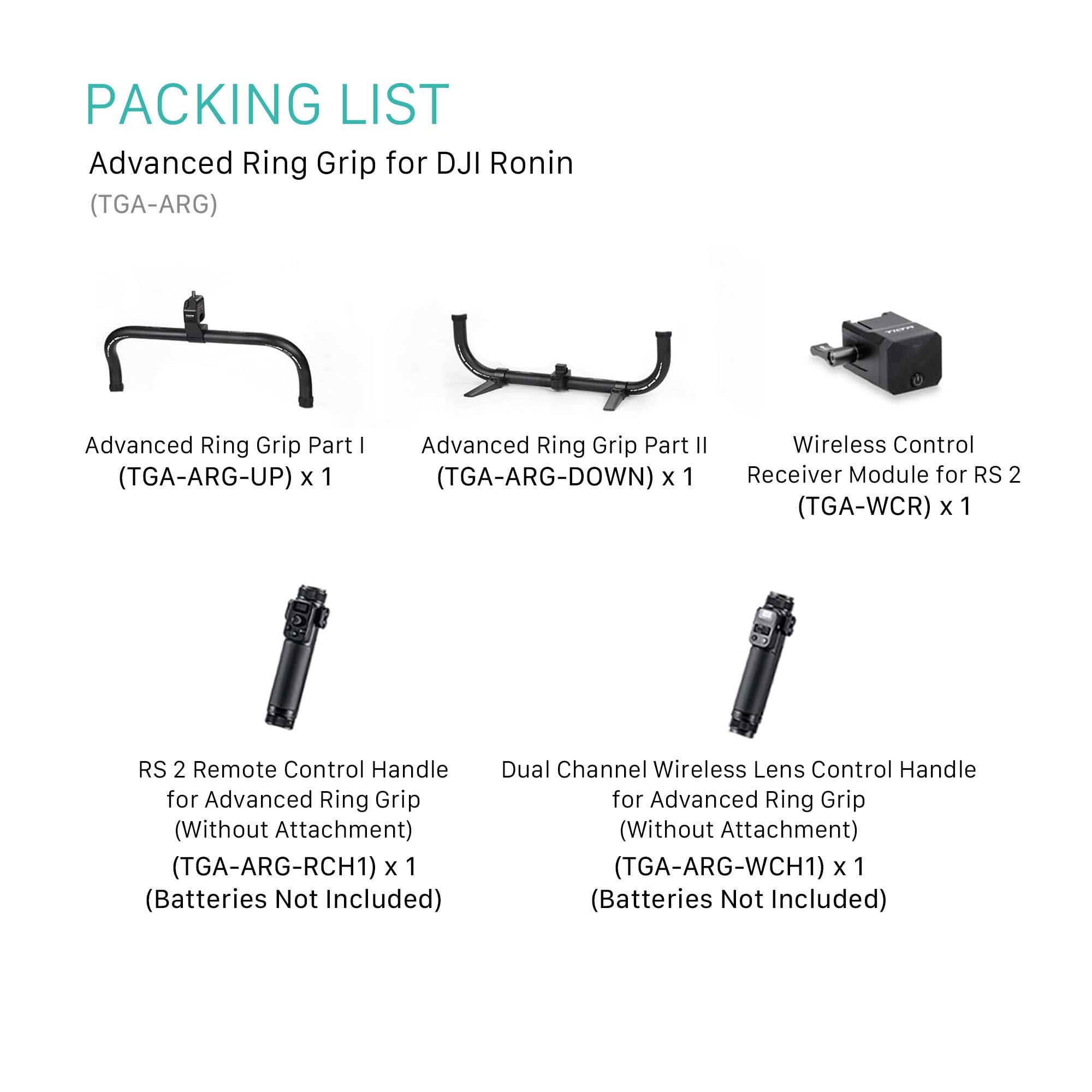 Tilta Advanced Ring Grip Compatible With Dji Ronin Rs3 Pro/ Rs4/ Rs4 Pro | Carbon Fiber | Smoother Movement & Flexibility | Video Stabilization | Multiple Power Options | Tga Arg