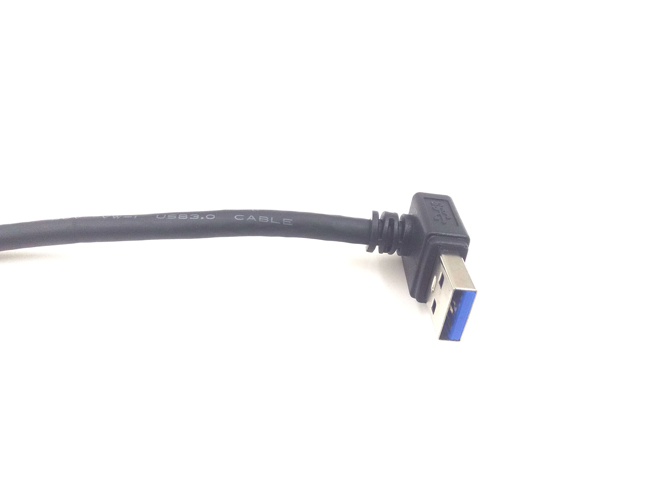 Halokny Panel  Mount Usb 3.0 Extension Cable,1 Ft/30Cm 90 Degree Up Angle Usb 3.0 Type A Male To Type A Female With Screw Hole Panel Mount Adapter External Cable (Up Angle)