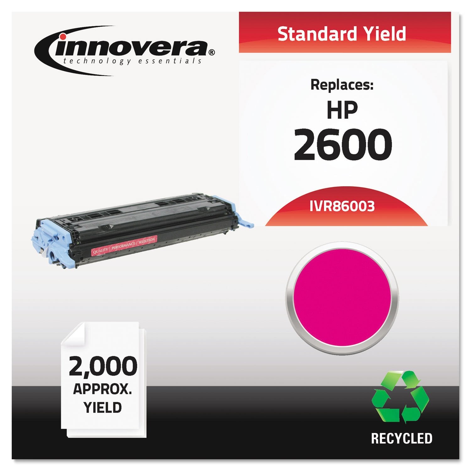 Innovera Remanufactured Magenta Toner, Replacement For 124A (Q6003A), 2,000 Page Yield