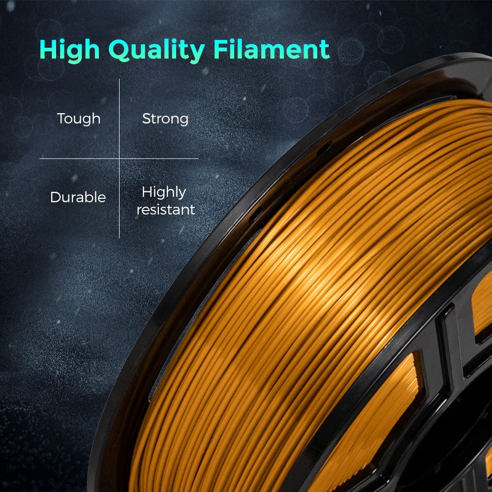 Flashforge 3D Printer Filament, Silk Filament 1.75Mm, 1Kg Spool (2.2Lbs), Dimensional Accuracy +/- 0.02Mm For Fdm 3D Printers, S
