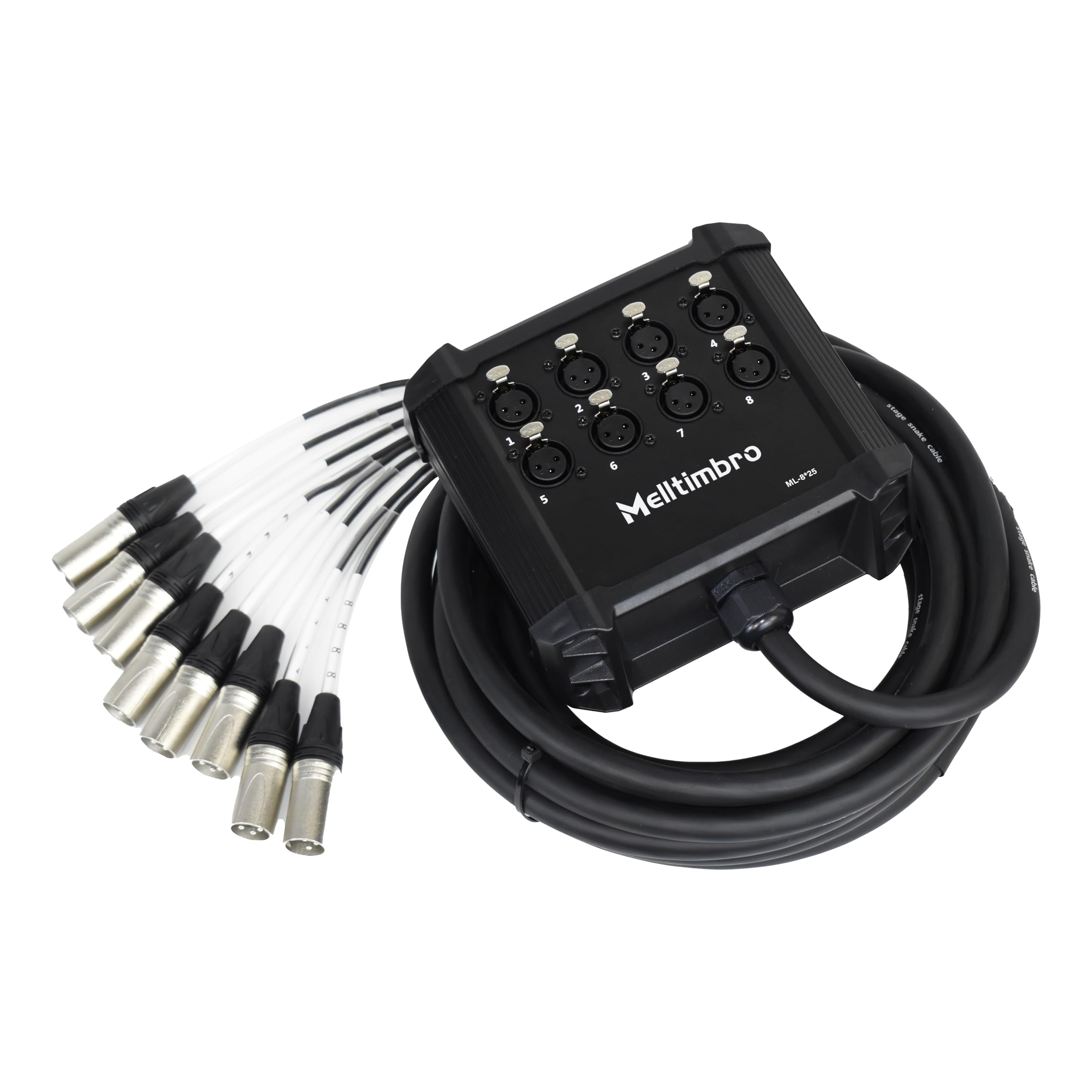 Melltimbro Speakers Low Profile XLR Send Circuit Board Snake Cable, XLR Splitter Cable, Small Footprint XLR Box Snake for Live,