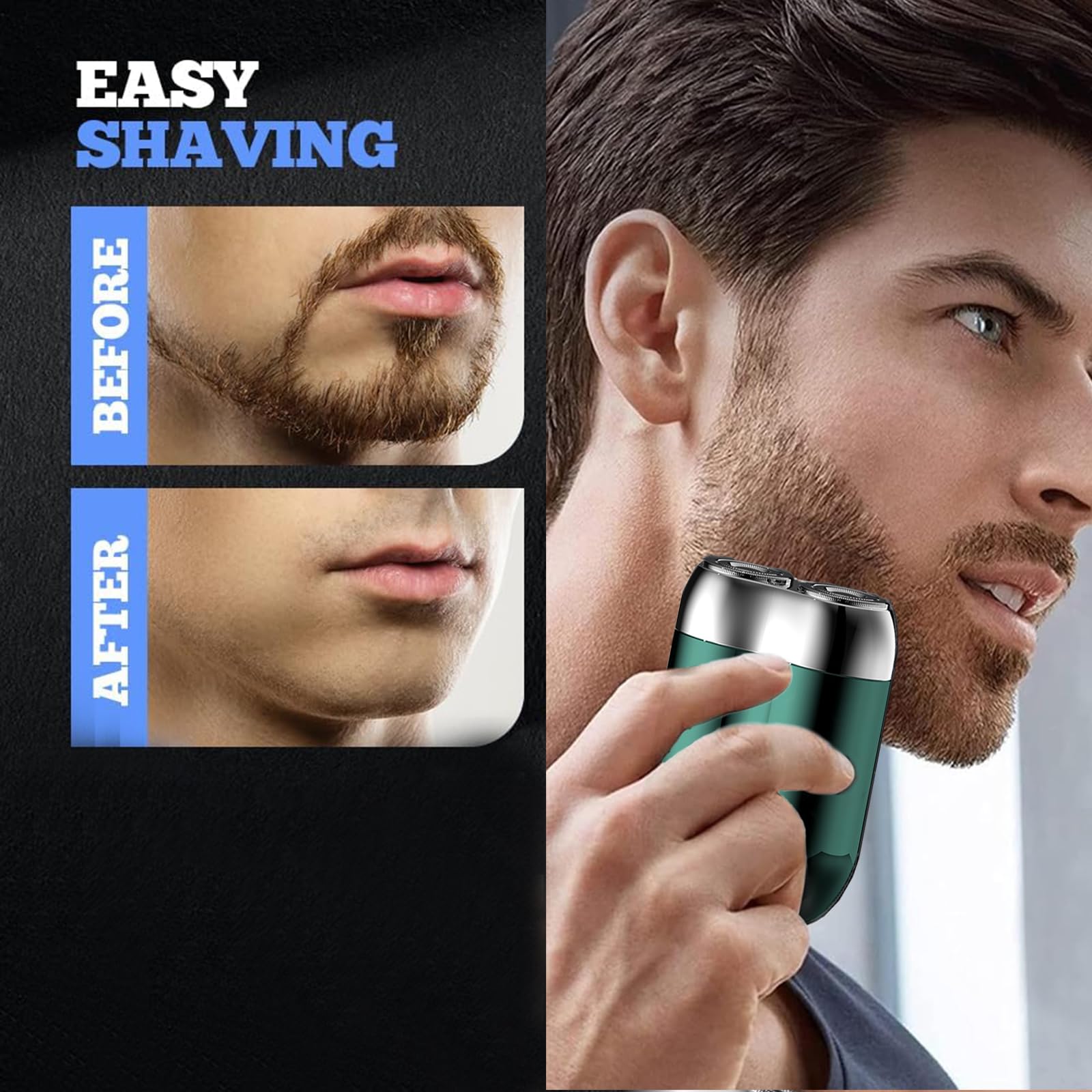 New Model Mini Dual Head Electric Shaver,Upgrade Pocket Shaver,2025 Mini Upgrade Pocket Shaver Usb For Home,Car,Travel,Washable