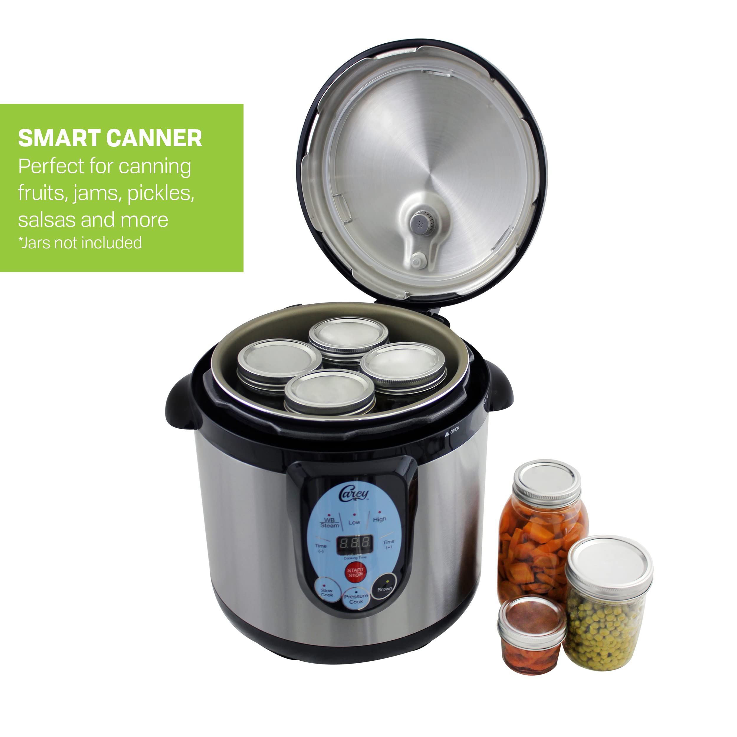 Carey Dpc 9Ss Smart Electric Pressure Cooker And Canner, Stainless Steel, 9.5 Qt