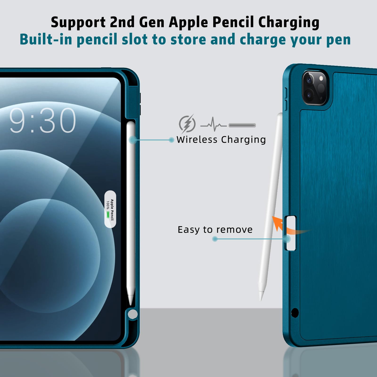 Yuloigan Designed For Ipad Pro 11 Inch Case 4Th Generation With Pencil Holder, For Ipad 11 Pro Case 4Th/3Rd/2Nd Gen, Protective