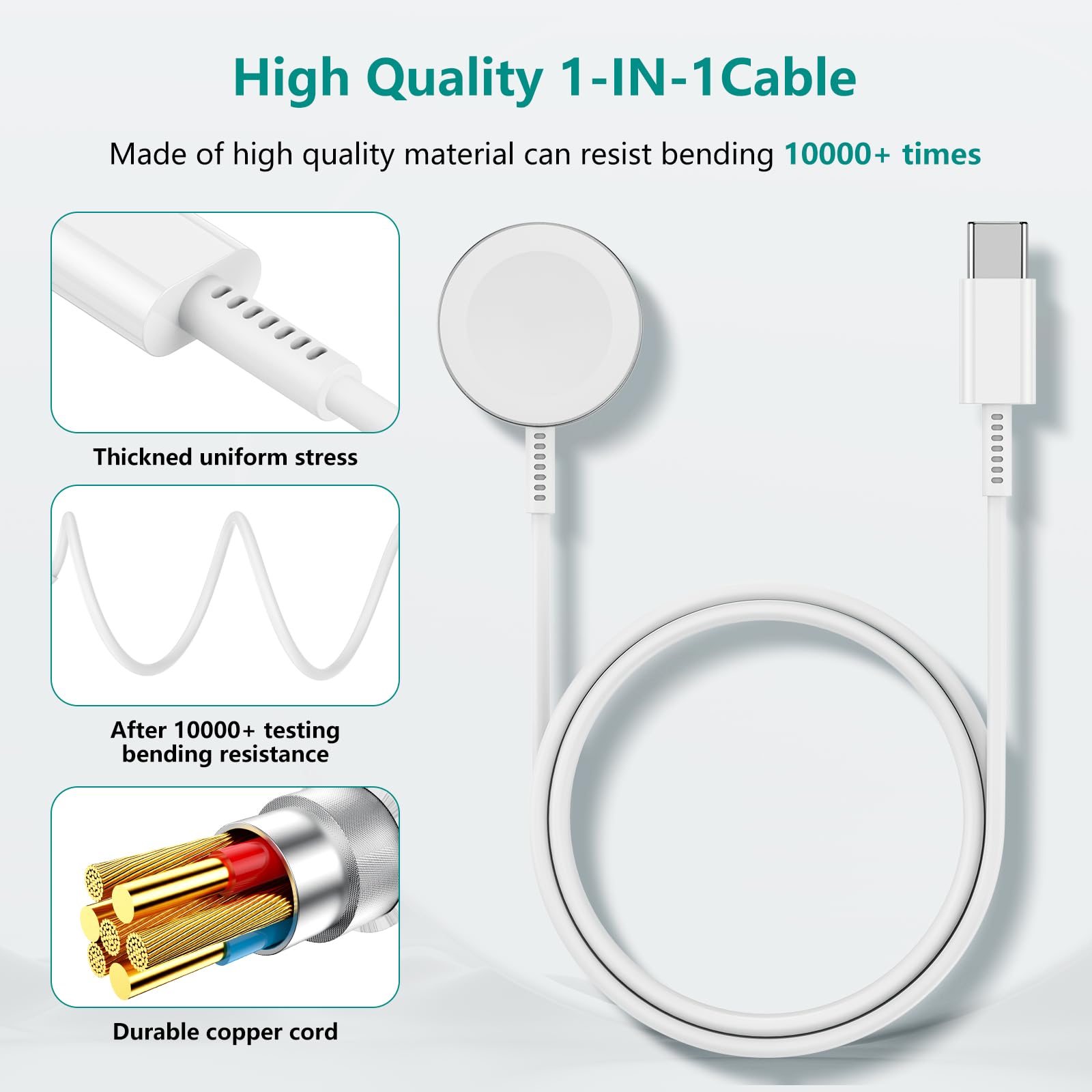 Upgraded Apple Watch Charger, Iphone Watch Charger, Magnetic Iwatch Fast Charger To Usb C Cable 3Ft With Usb C Charger Block For