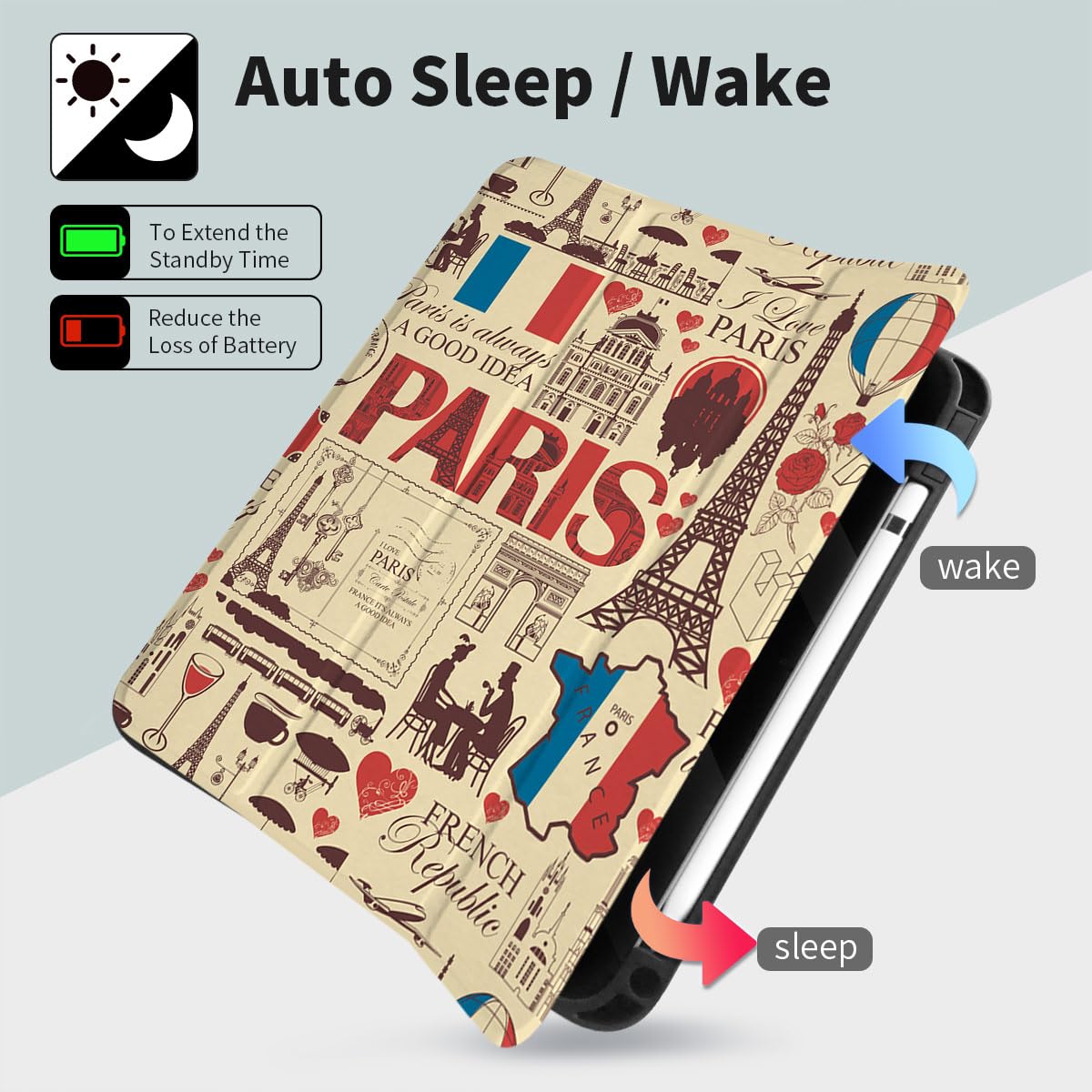 Trizoanic Case For Ipad 10Th Gen(10.9'', 2022),Cute Ipad Case 10Th Generation,Artsy Ipad Case 10.9 Inch,Ipad 10Th Cover With Sho