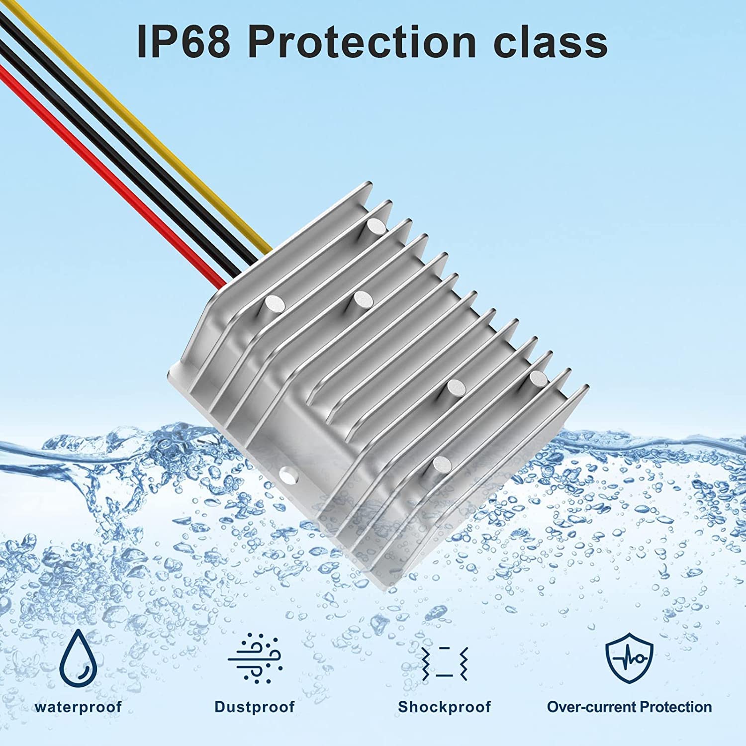Dc-Dc 36V 48V Buck To 24V 20A 480W Voltage Regulator Buck Converter Golf Cart Speed Reducer Power Converter Waterproof Module Tr