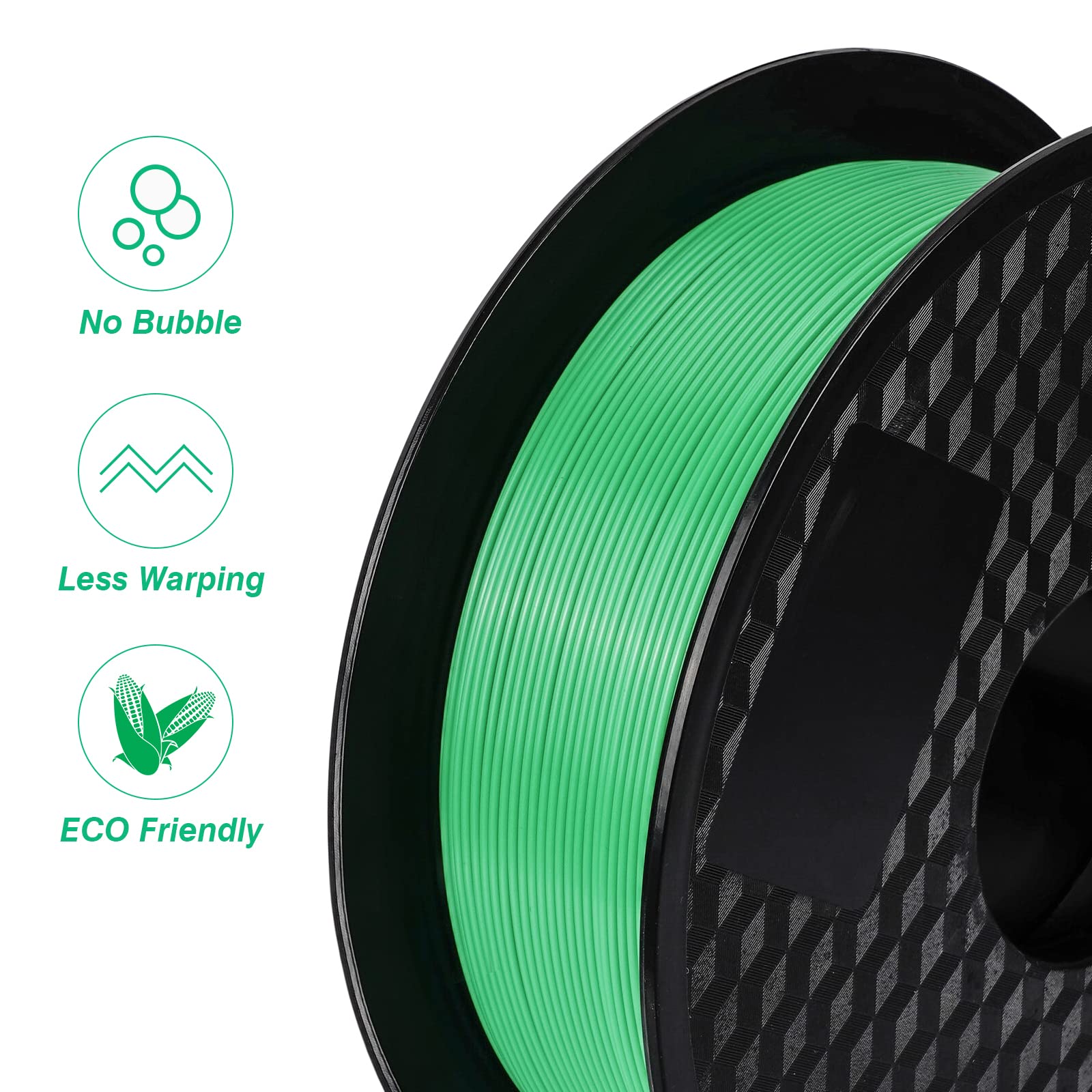 Kingroon Pla 3D Printer Filament,10 Rolls,Dimensional Accuracy +/  0.02 Mm, 1 Kg Spool(2.2Lbs), 1.75 Mm?Red Blue Green Yellow Wo