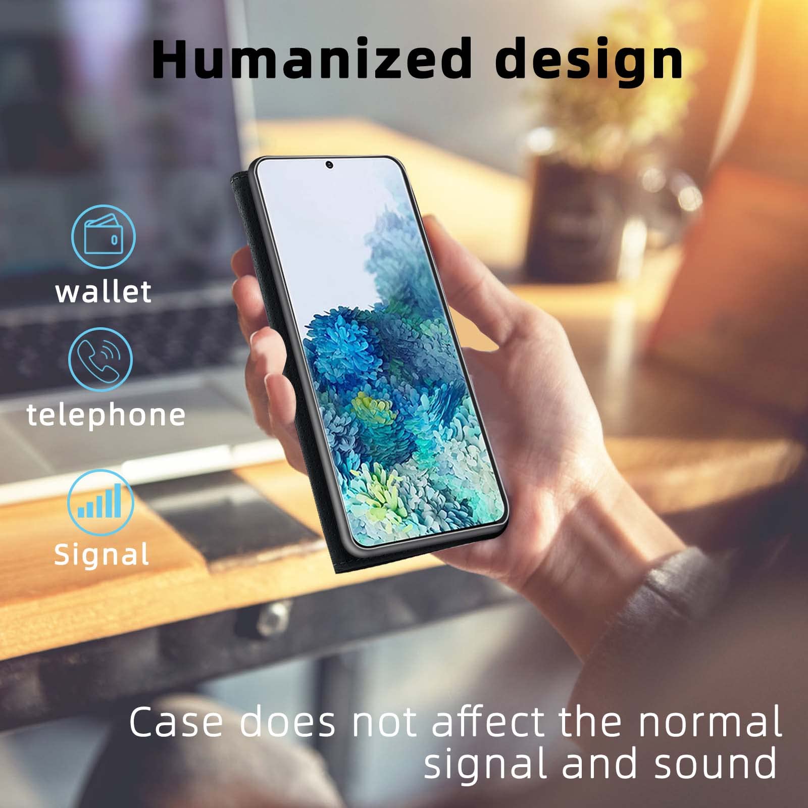 Monasay Wallet Case Compatible For Iphone 11 Pro Max 5G, 6.5-Inch, [Glass Screen Protector Included] [Rfid Blocking] Flip Folio