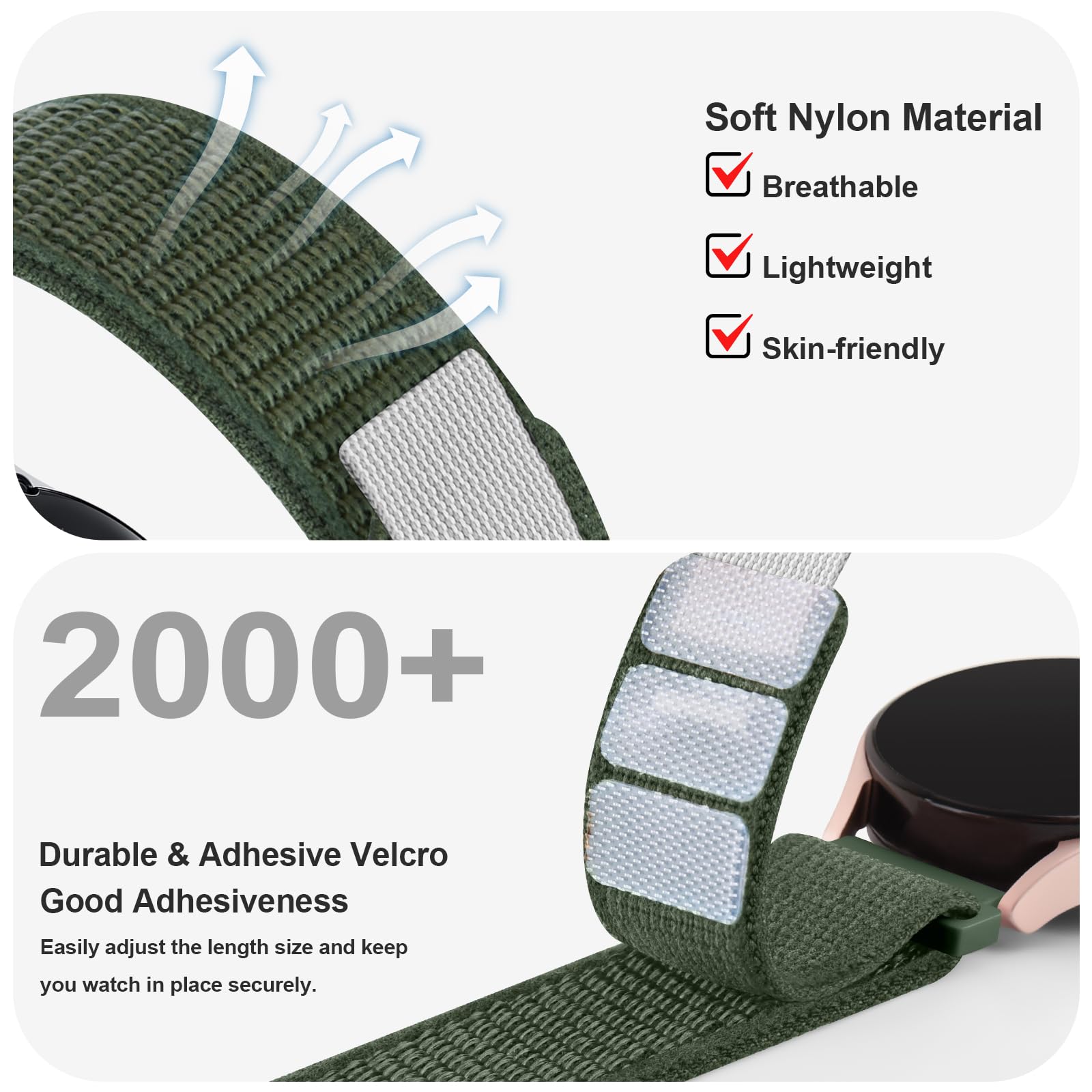 Meliya Band Compatible With Amazfit Bip 5 / Bip 6 Band Women Men Women Men, 22Mm Adjustable Soft Nylon Replacement Watch Strap F