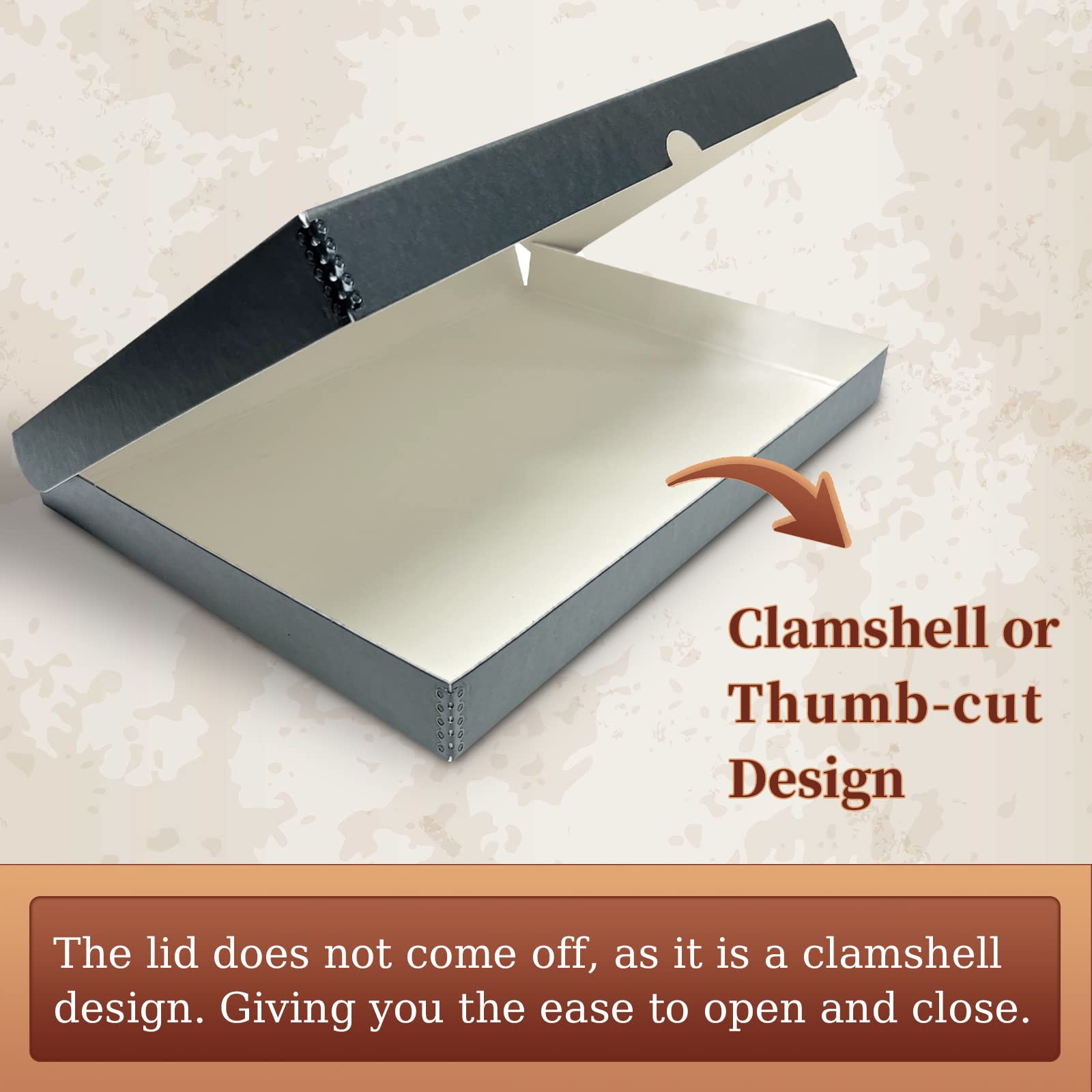 Golden State Art, Archival Folio Storage Box 16X20, Clamshell Design With Metal Edge, Preserve And Store Photos Documents Cards