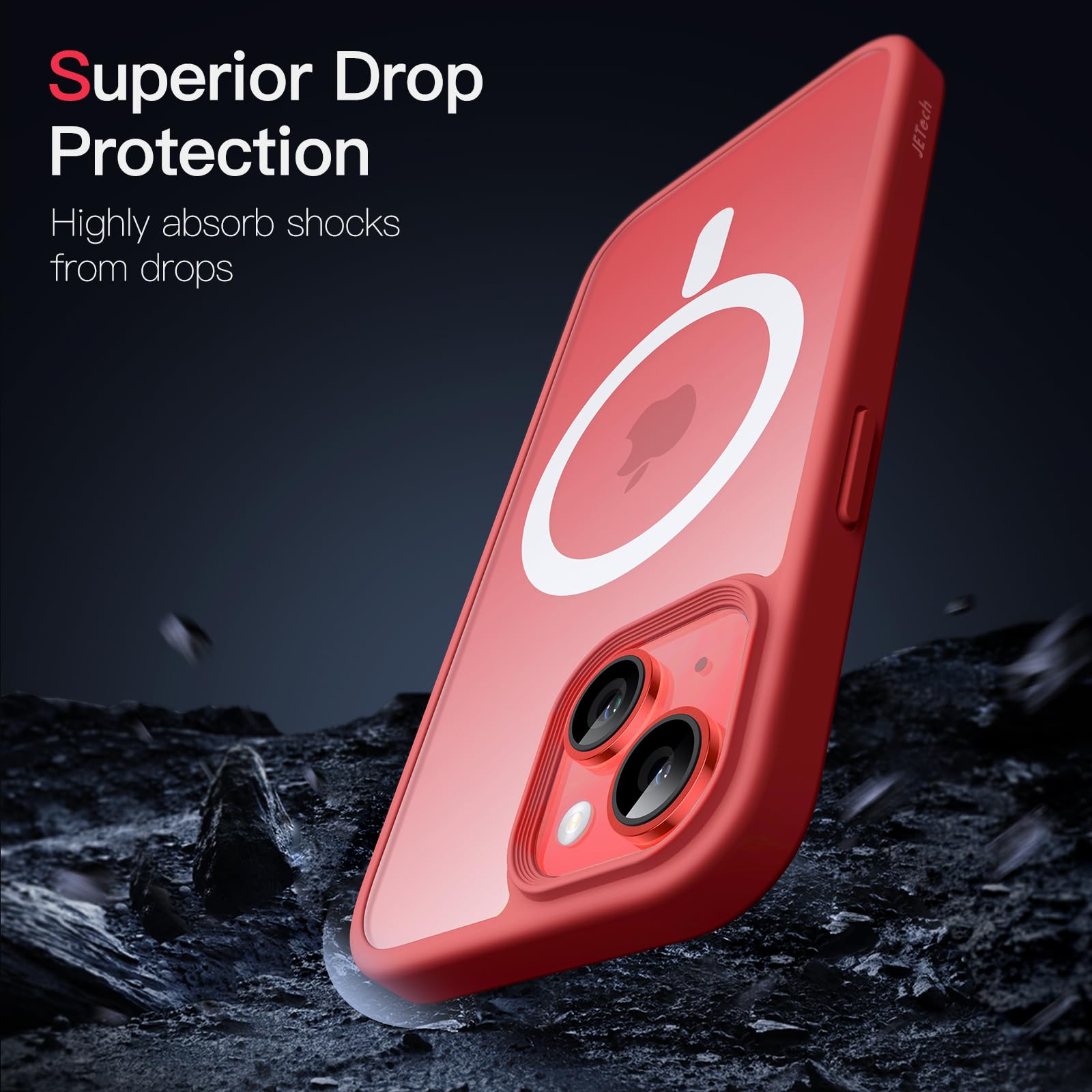 Jetech Magnetic Case For Iphone 13 Mini 5.4 Inch Compatible With Magsafe, Translucent Matte Back Slim Shockproof Phone Cover (Re