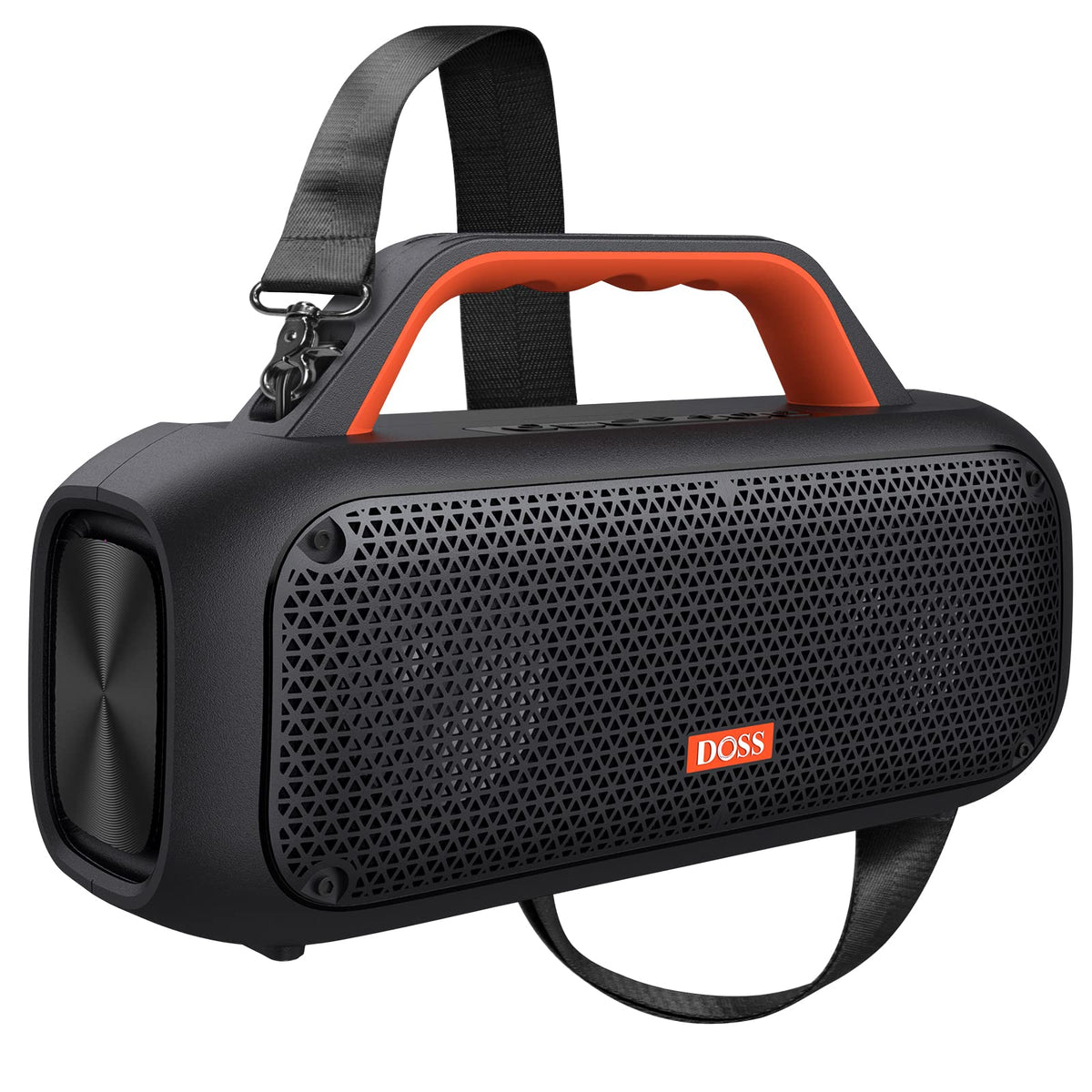 Doss Extreme Boom Bluetooth Speaker With 60W Powerful Sound, 30H Playtime, Built In 10400Mah Power Bank, Ipx6 Waterproof For Outdoor, Camping, Beach, Pool, Party Orange