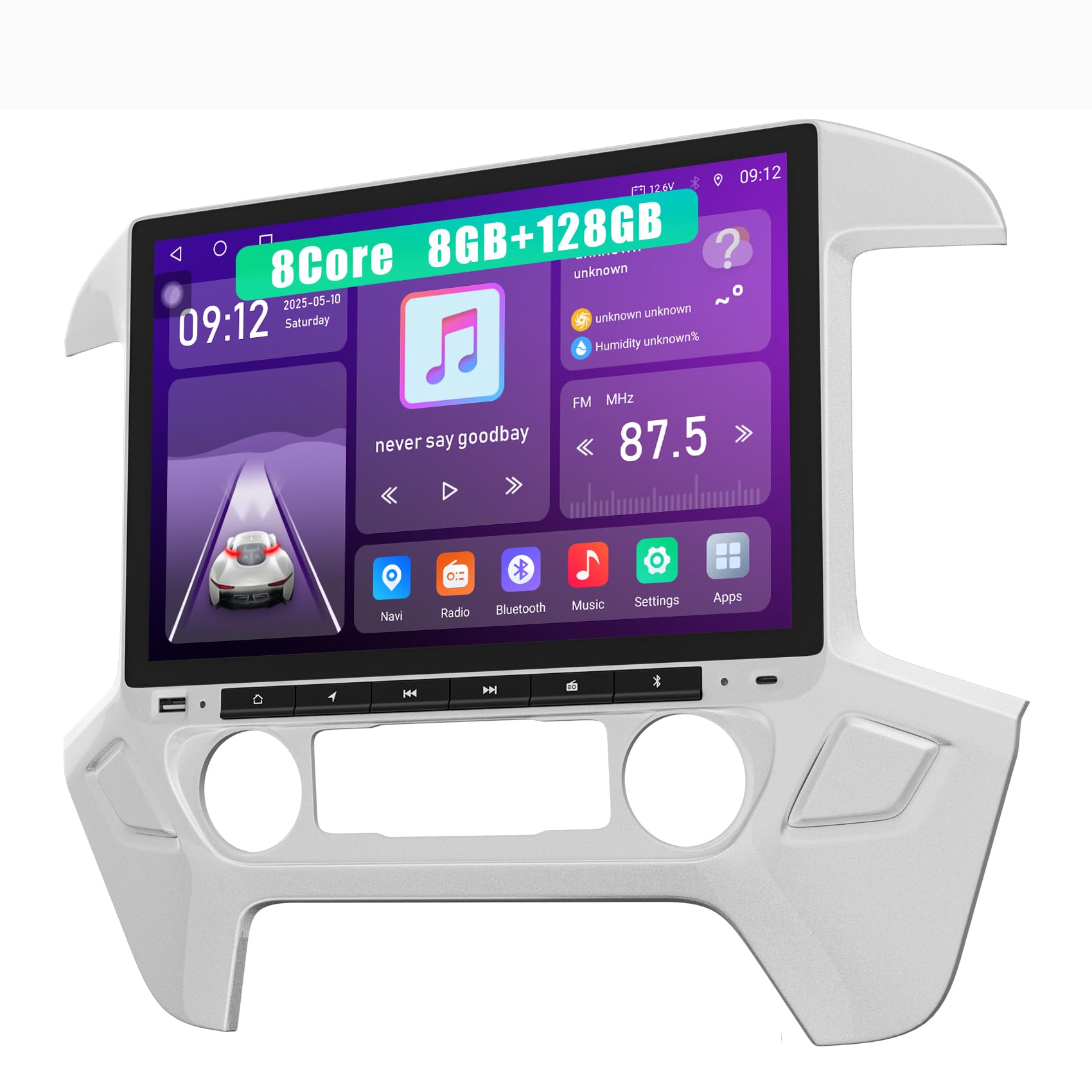 8 Core & 8GB+128GB Car Radio Stereo for Silverado/GMC Sierra 2014 2015 2016 2017 2018 (Without Bose Sound System), Android 14,13