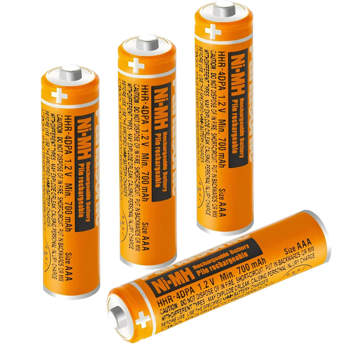 Zzwjbcyle 4 Pack Ni-Mh Aaa Rechargeable Battery For Panasonic, 1.2V 700Mah Hhr-4Dpa Aaa Batteries For Panasonic Cordless Phones,