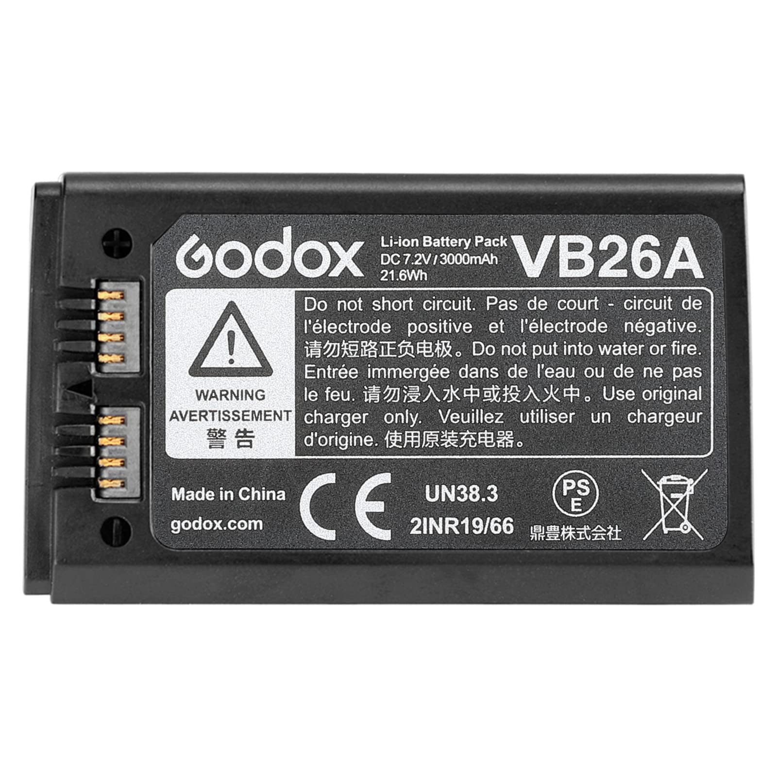 Godox V1 Battery Vb26 Vb26A Vb26B Rechargeable Li Ion Battery V1 V1 S V1 N V1 C V1 F V1 O Round Head Flash V860Iii V860Iii S V86