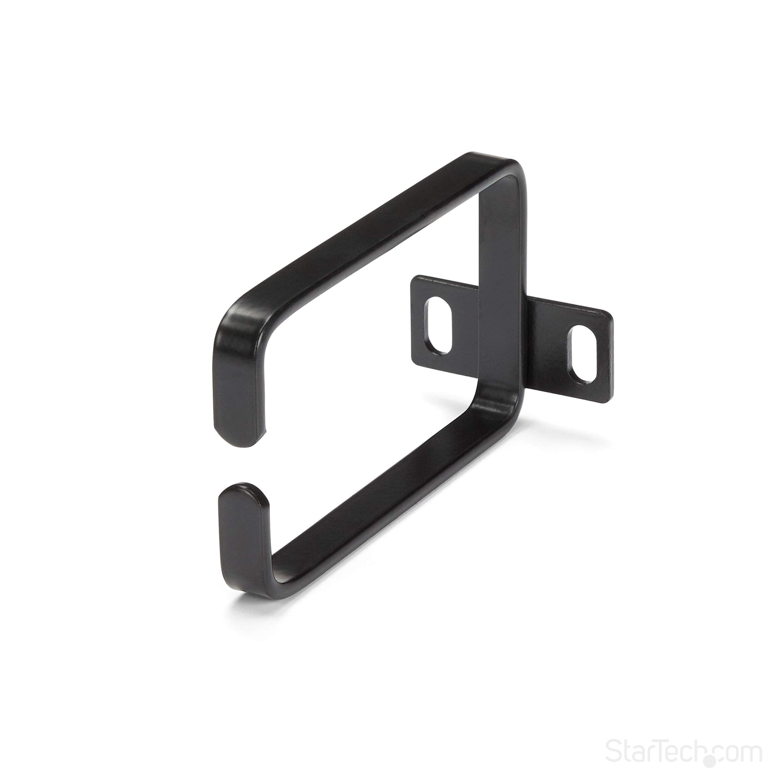 Startech.Com 1U Vertical 2.2 X 3.9In Server Rack Cable Management D Ring Hook W/ Flexible Opening   Network Rack Mount Cord Orga