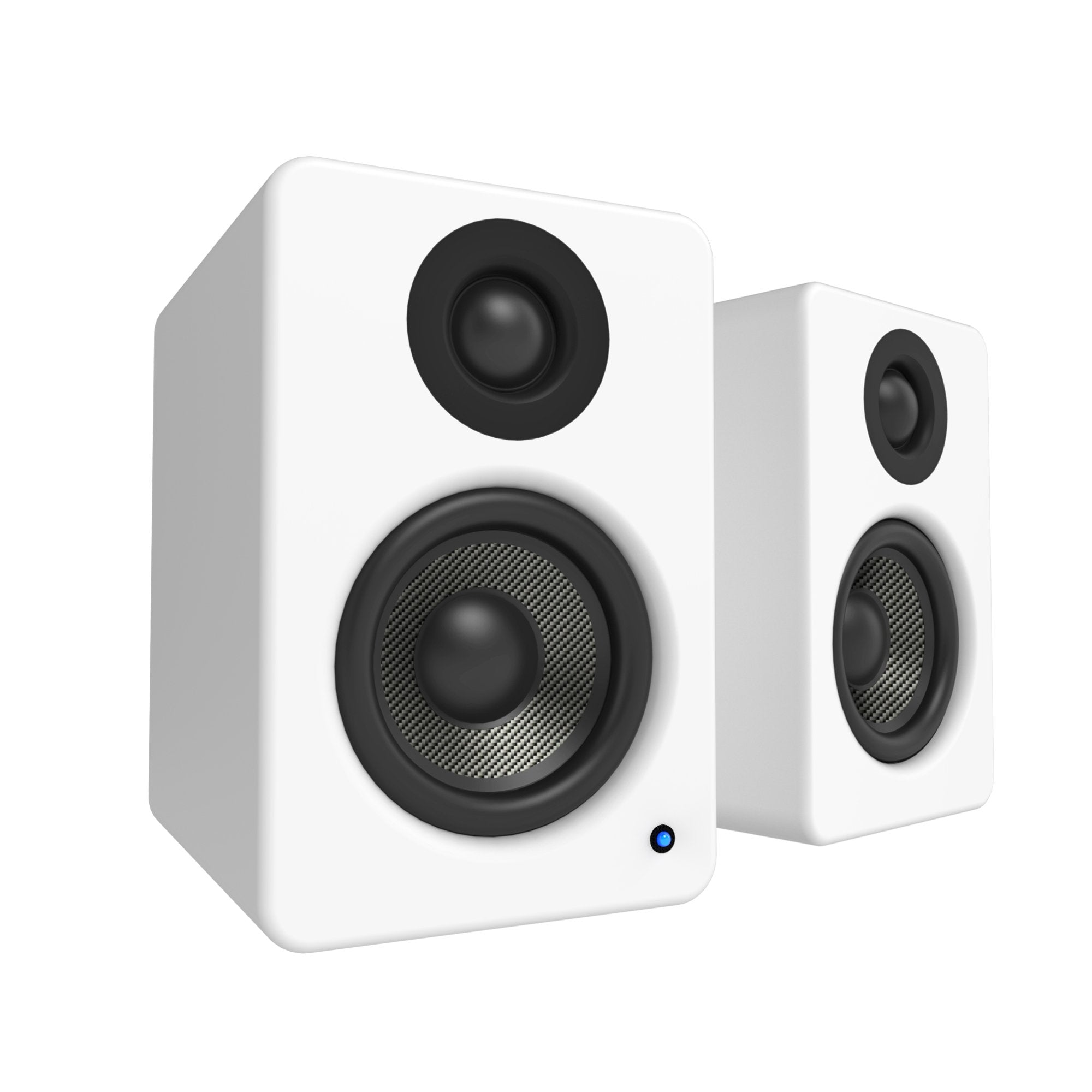 Kanto Yu2 Pc Gaming Desktop Speakers | 3 Composite Drivers | 3/4 Silk Dome Tweeter | Class D Amplifier | Pair | Matte White With