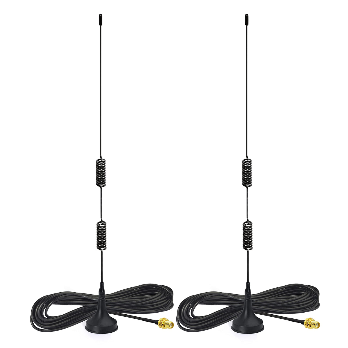 Bingfu Dual Band Vhf Uhf 136 174Mhz 400 470Mhz Ham Radio Antenna (2 Pack) Handheld Two Way Radio Magnetic Base Sma Female Antenn