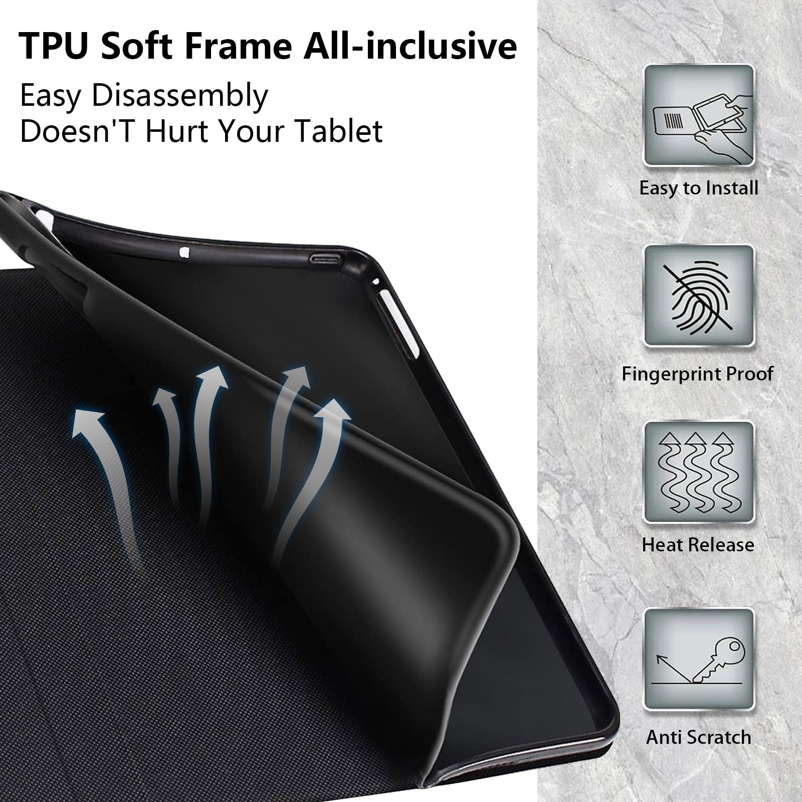 Qindaiwen Case For All New 6'' Basic Kindle 2022 Release (11Th Generation), Multiple Angle, Pu Leather Slim Folio Stand Smart Co