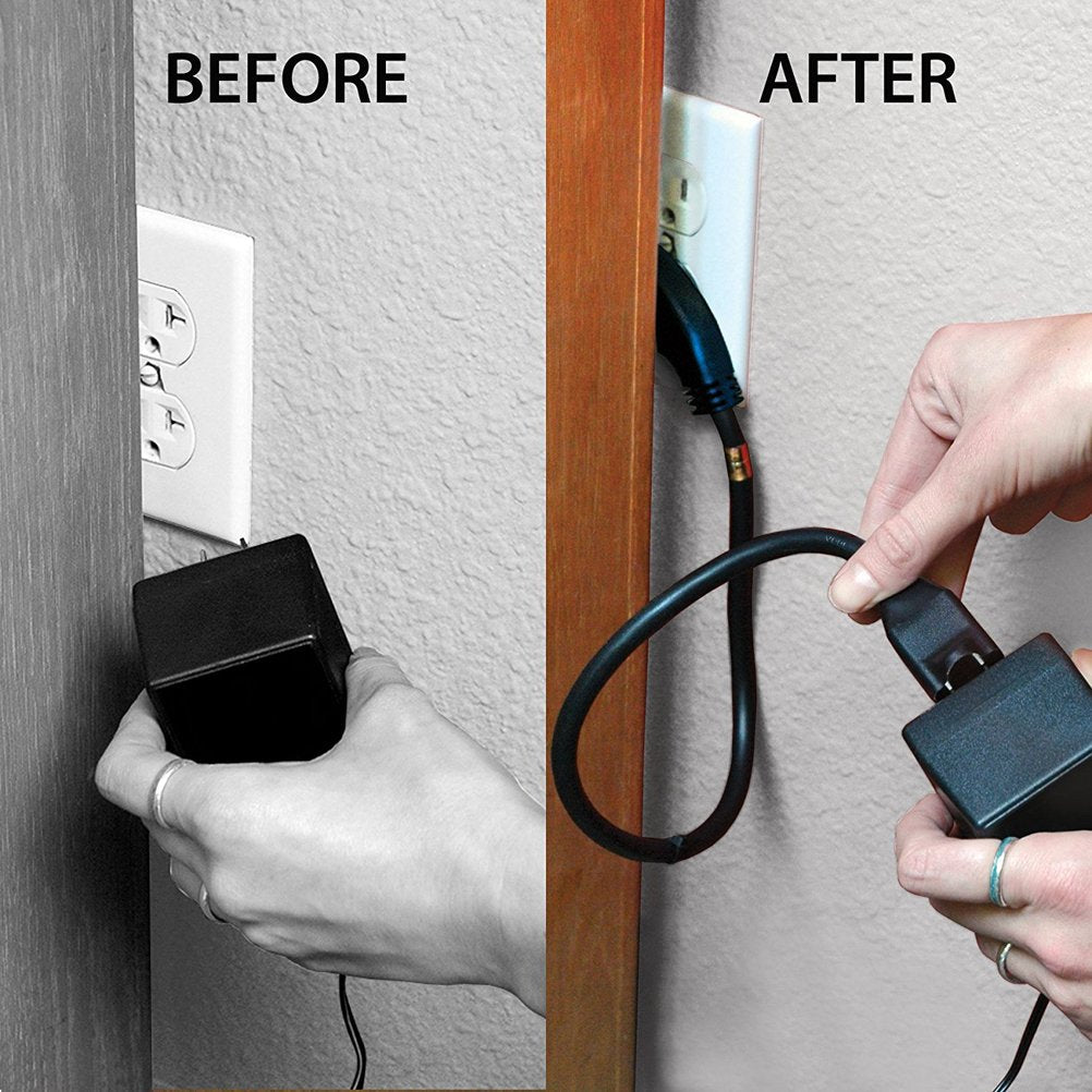 Firmerst 6 Feet 1875W 15A Low Profile Flat Plug Extension Cord 14 Awg Black