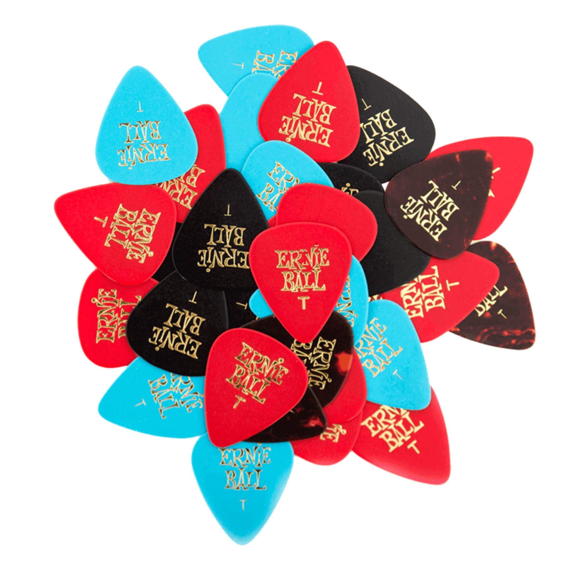 Ernie Ball Guitar Picks, Thin, Assorted Colors, 144 Pack (P09108)