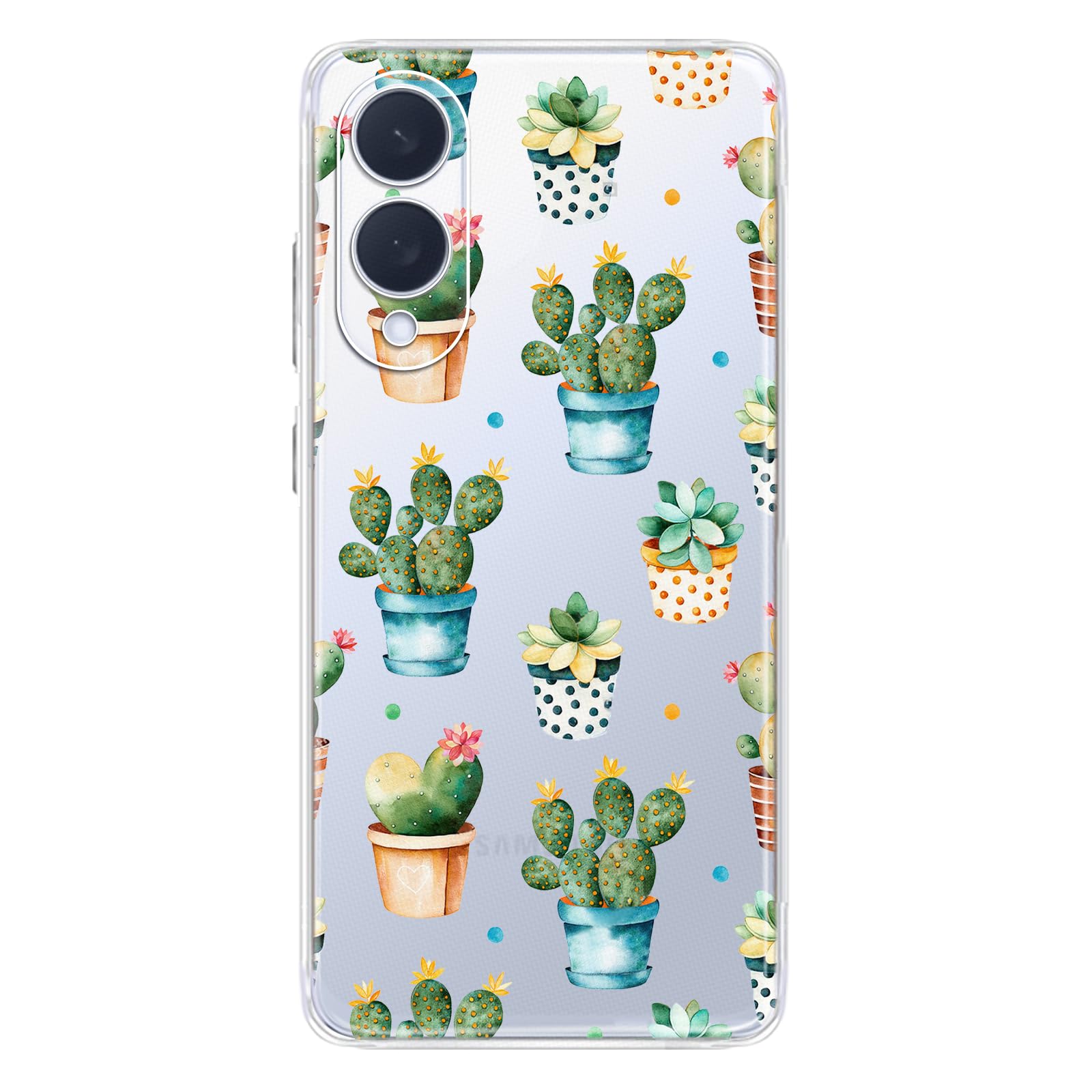 Blingy'S For Samsung Galaxy S25 Edge Case, Cute Cactus Design Fun Succulents Style Transparent Soft Tpu Protective Clear Case 6.