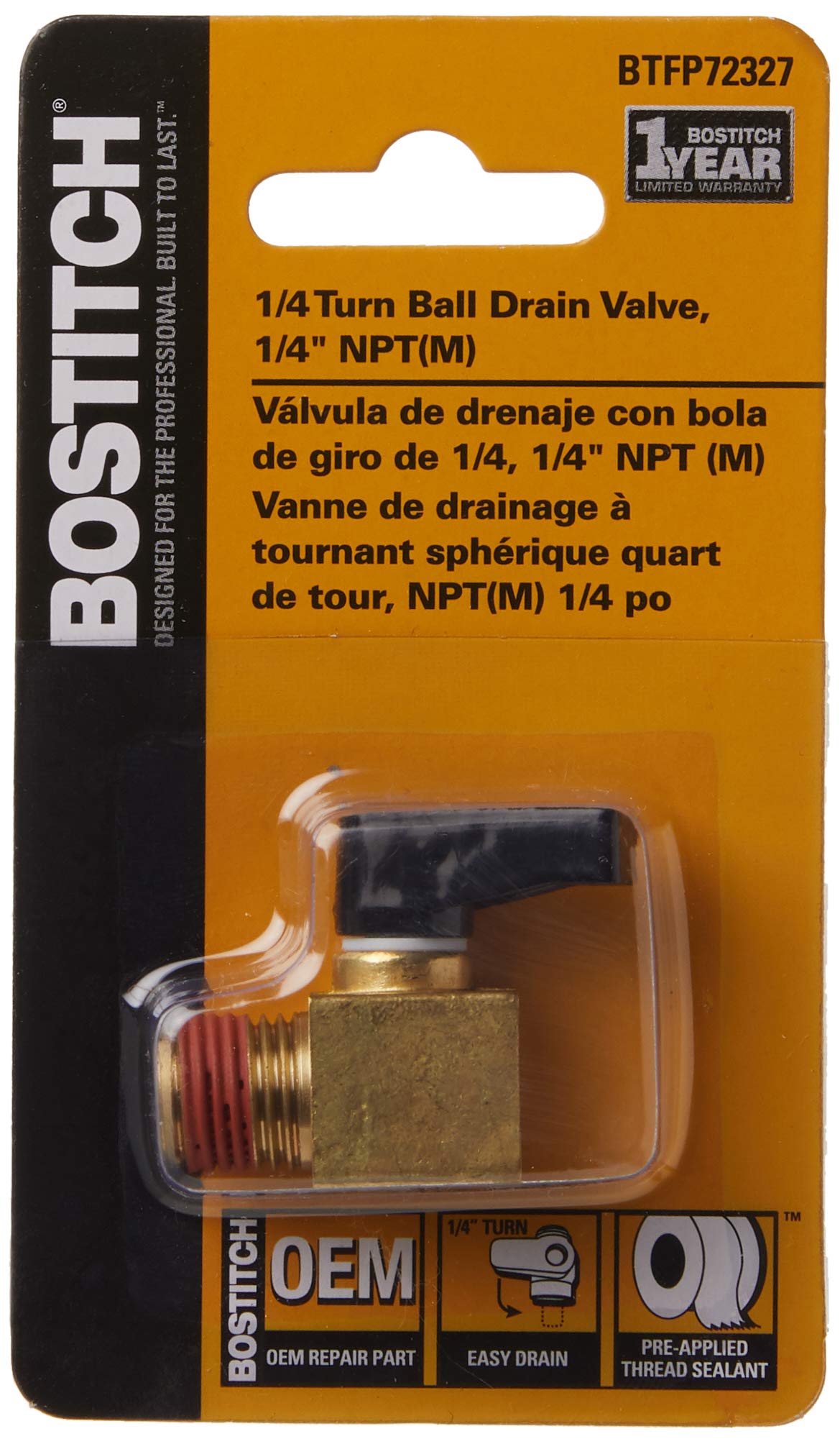 Bostitch Btfp72327 Ball Type Drain Valve