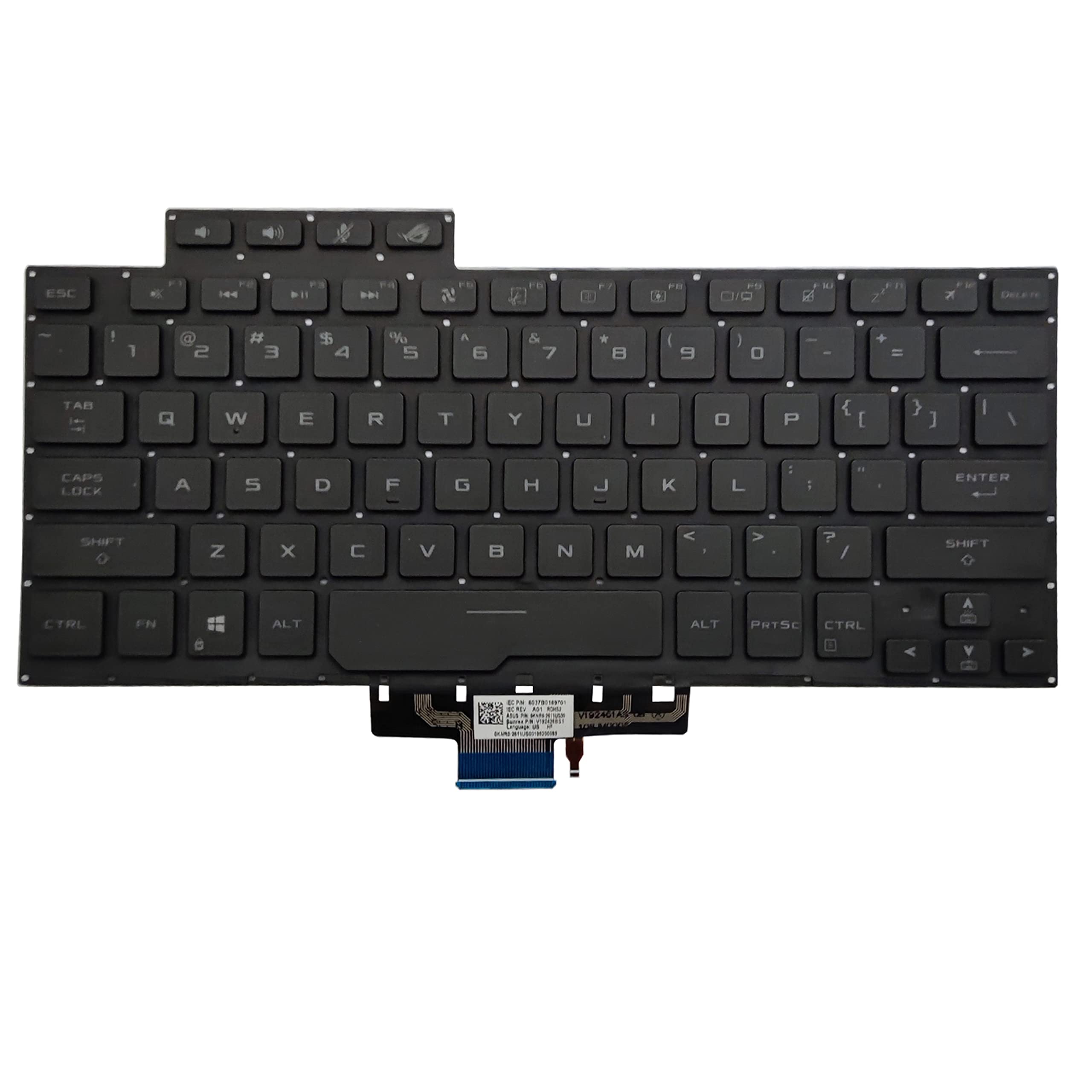New Us Layout Backlit Keyboard Replacement For Asus Rog Zephyrus G14 Ga401 Ga401U 8037B0169701