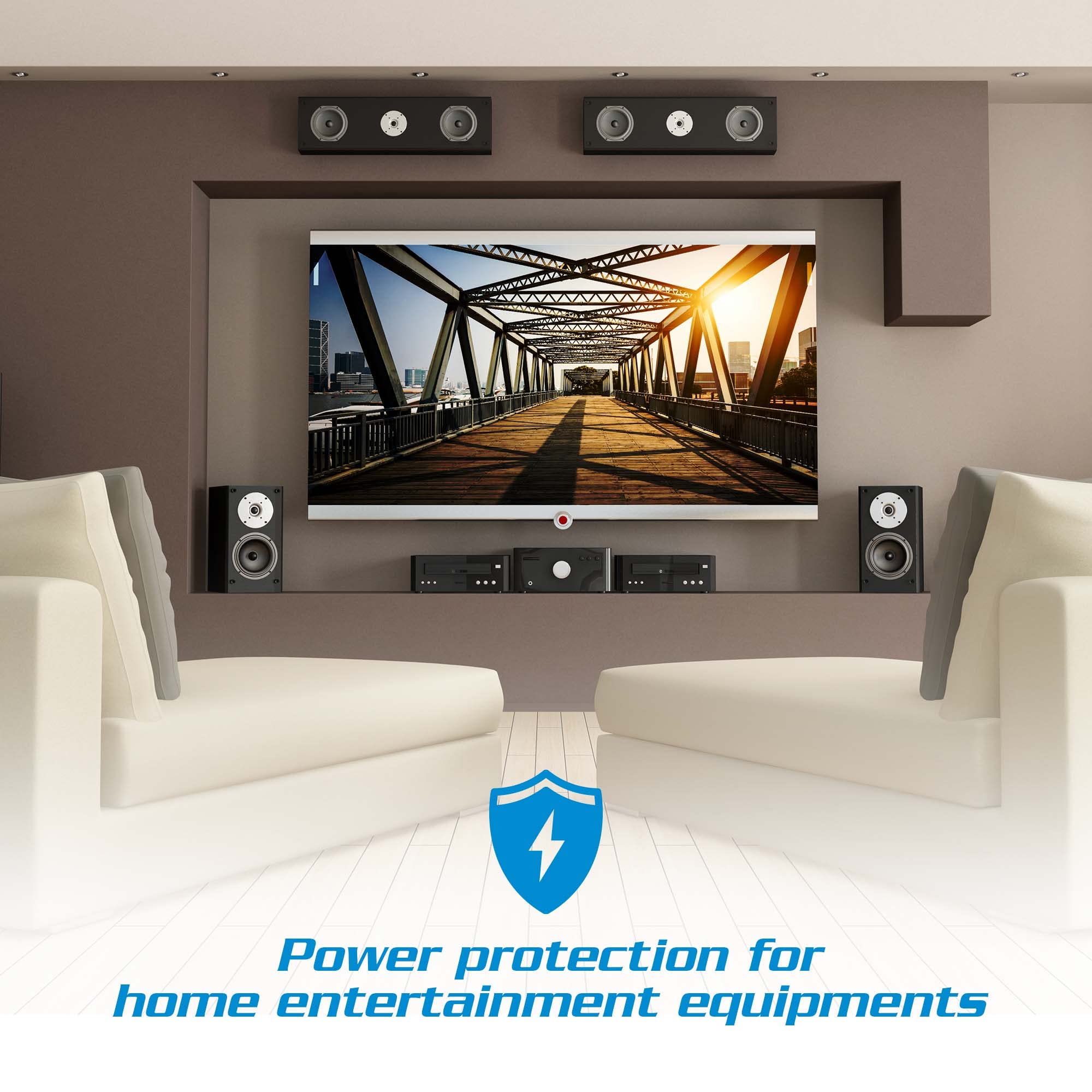 Forza Ups 750Va/450W Line Interactive Uninterrupted Battery Backup Supply, 12 Outlets, Avr, Lcd Screen, Usb, Coaxial, 3 Year War