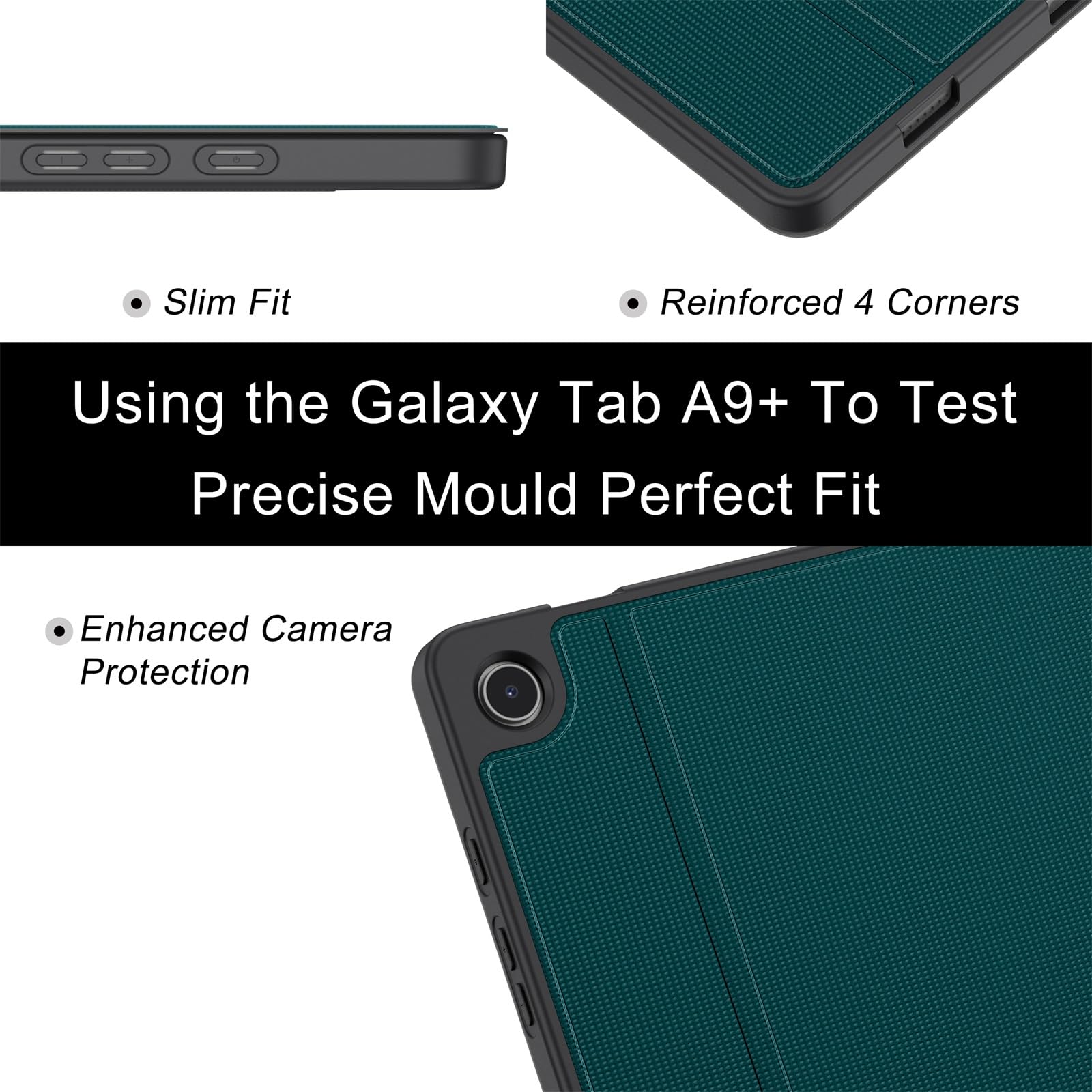 Soke Case For Galaxy Tab A9+/A9 Plus 11 Inch 2023, Shock Proof Smart Folio Stand Case, Multi  Viewing Angles, Soft Tpu Back Cover For Samsung Galaxy Tab A9+ Tablet [Sm X210/X216/X218], Teal