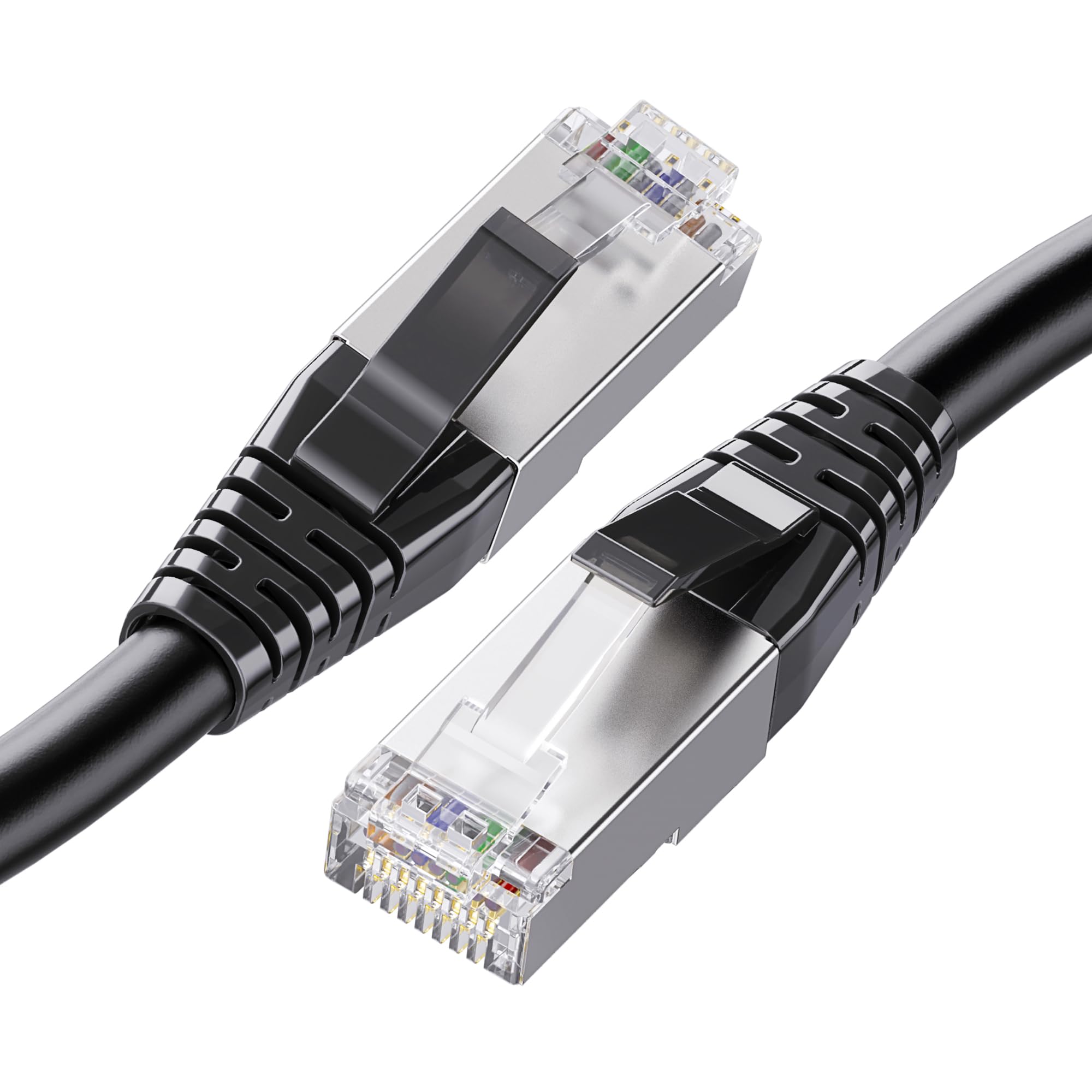 Cable Matters [Certified for Cat8 Compliance] 40Gbps Shielded Cat 8 Ethernet Cable 10ft in Black (2000 Mhz Category 8 Ethernet Cable, Cat8 Internet Cable, Gaming Ethernet Cable)   10 Feet