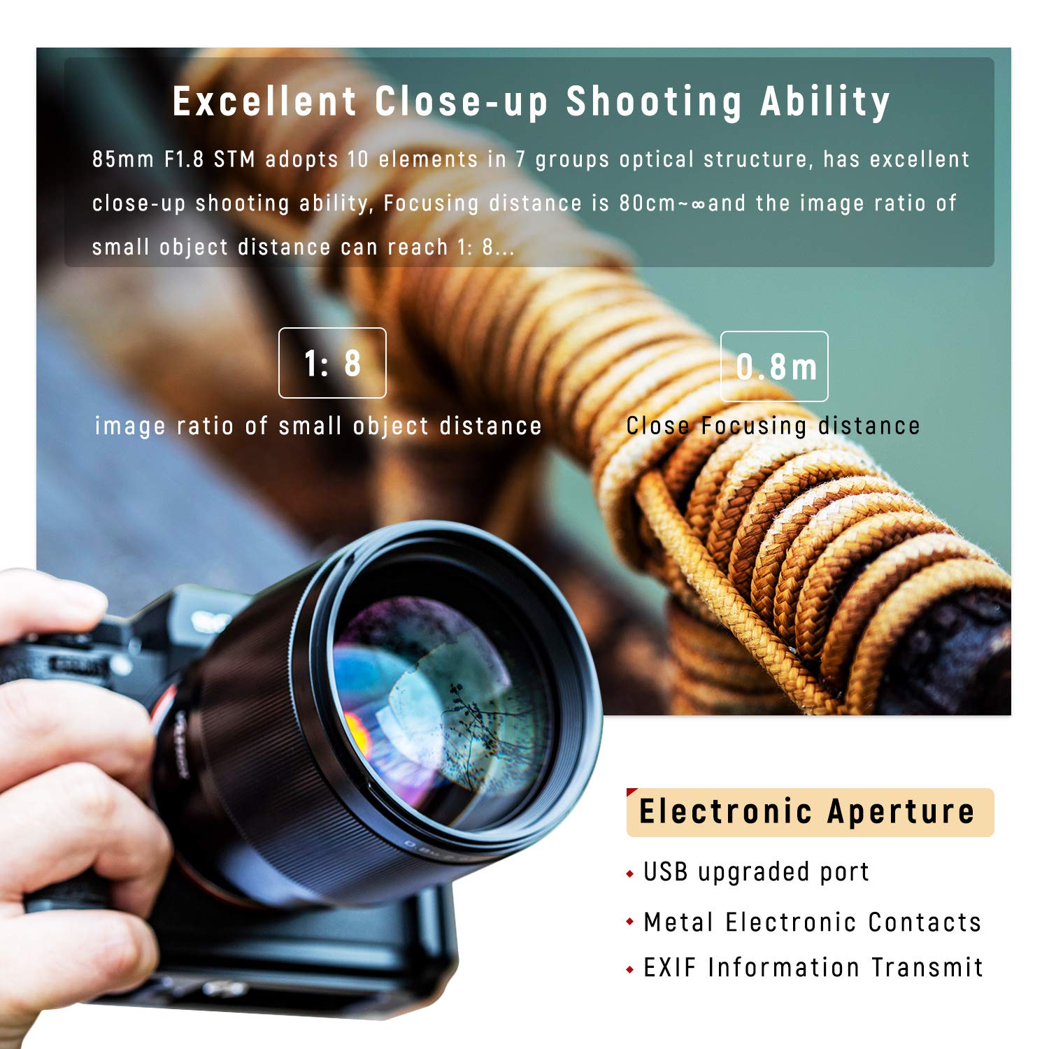 Viltrox 85Mm F1.8 Mark Ii Auto Focus Full Frame Lens For Sony E Mount, Stm Large Aperture Medium Telephoto Portrait Fixed Focus