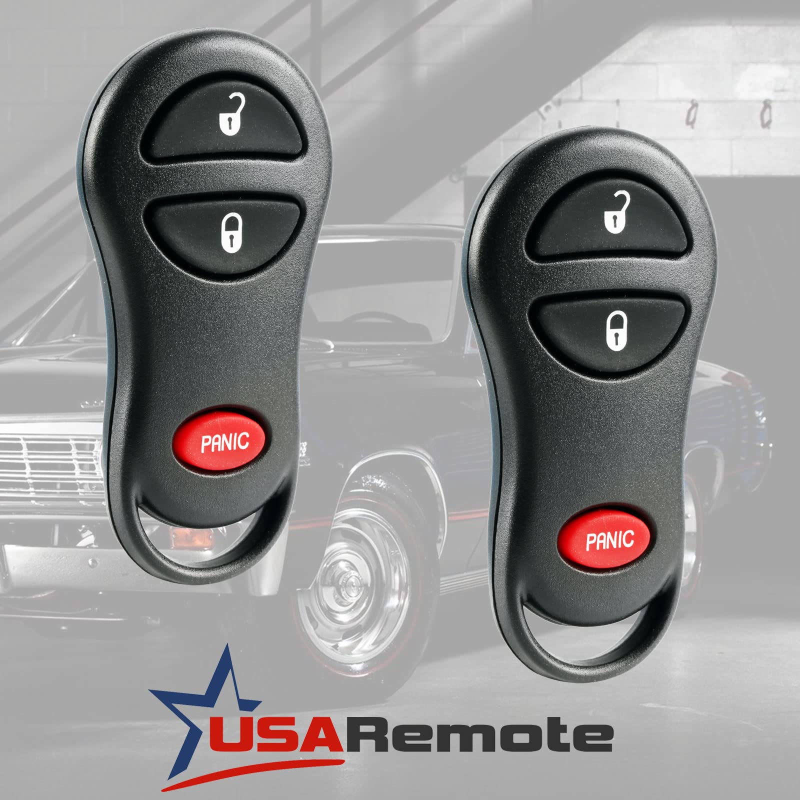 Car Key Fob Keyless Entry Remote Fits Dodge 1999 2002 Ram / 1999 2000 Dakota / 1999 2000 Durango (Gq43Vt9T, 56045497), Set Of 2