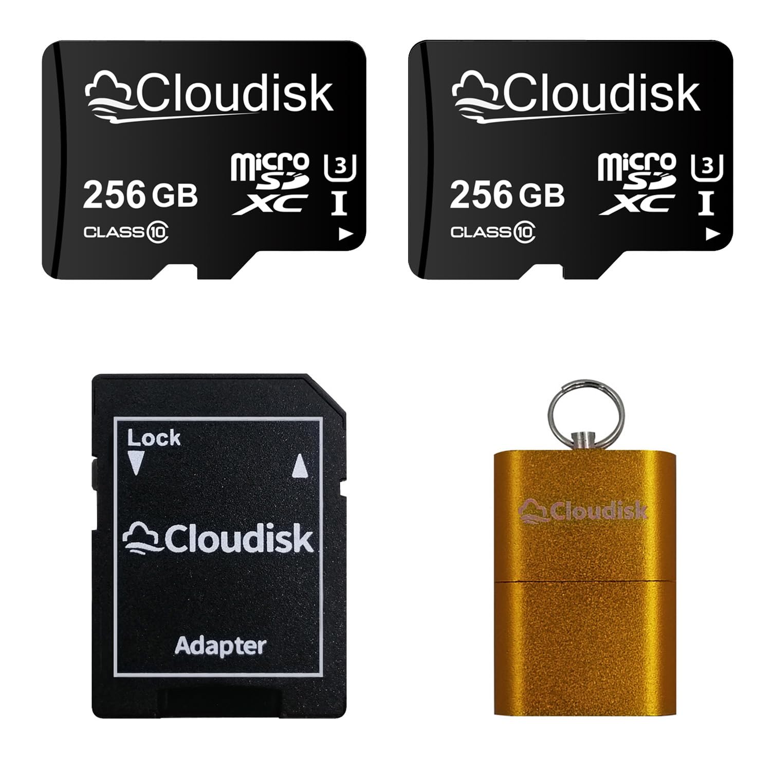 Cloudisk Pack Of 2 Micro Sd Card 256Gb Flash Memory Card Micro Sdxc C10, A2, U3, Uhs I (256Gb)