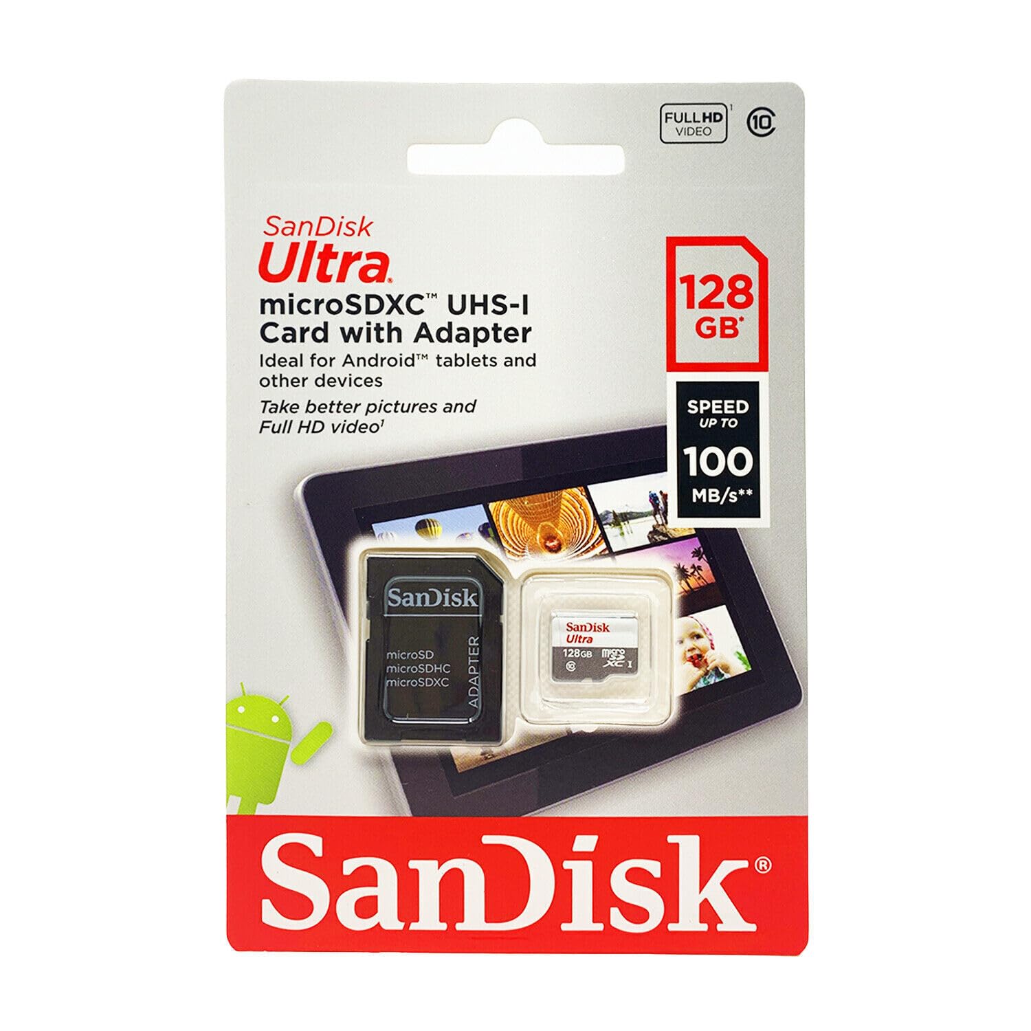 Sandisk Ultra 128Gb Uhs I Class 10 Microsdxc Memory Card Up To 80Mb/S Sdsqunc 128G With Adapter