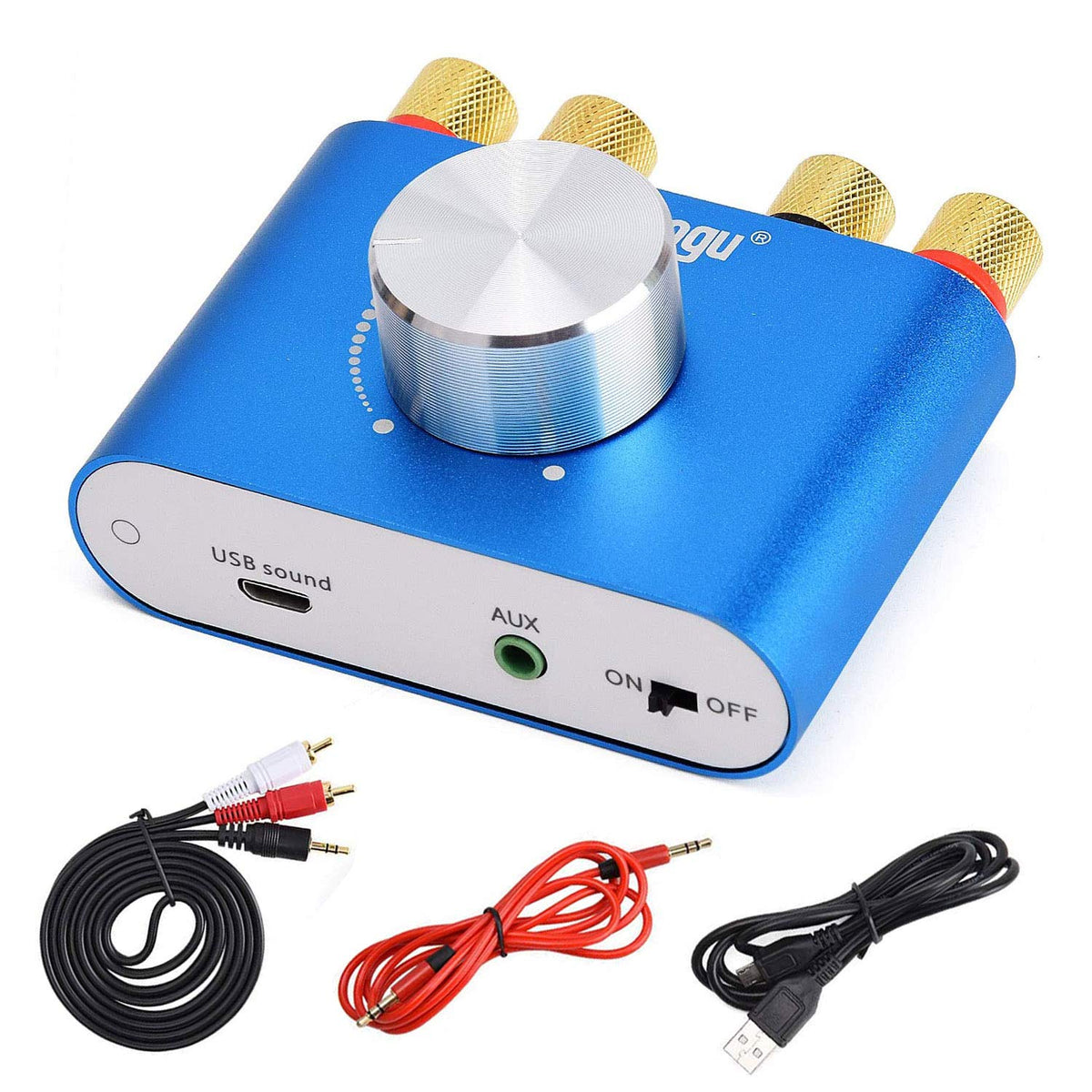 Facmogu F900S Mini Bluetooth 5.0 Digital Amplifier, 2 Channel 80W+80W Hifi Stereo Audio Amp, Usb Sound Card Stereo Audio Amp Receiver With Aux/Usb/Bluetooth Input (No Power Supply)