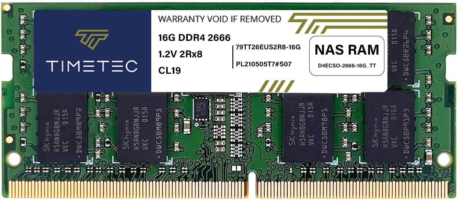 Timetec Ddr4 2666 16Gb Replacement For Synology D4Ecso 2666 16G Ddr4 Ecc Unbuffered Sodimm 2666Mhz Pc4 21300 260 Pin 1.2V Cl19 D