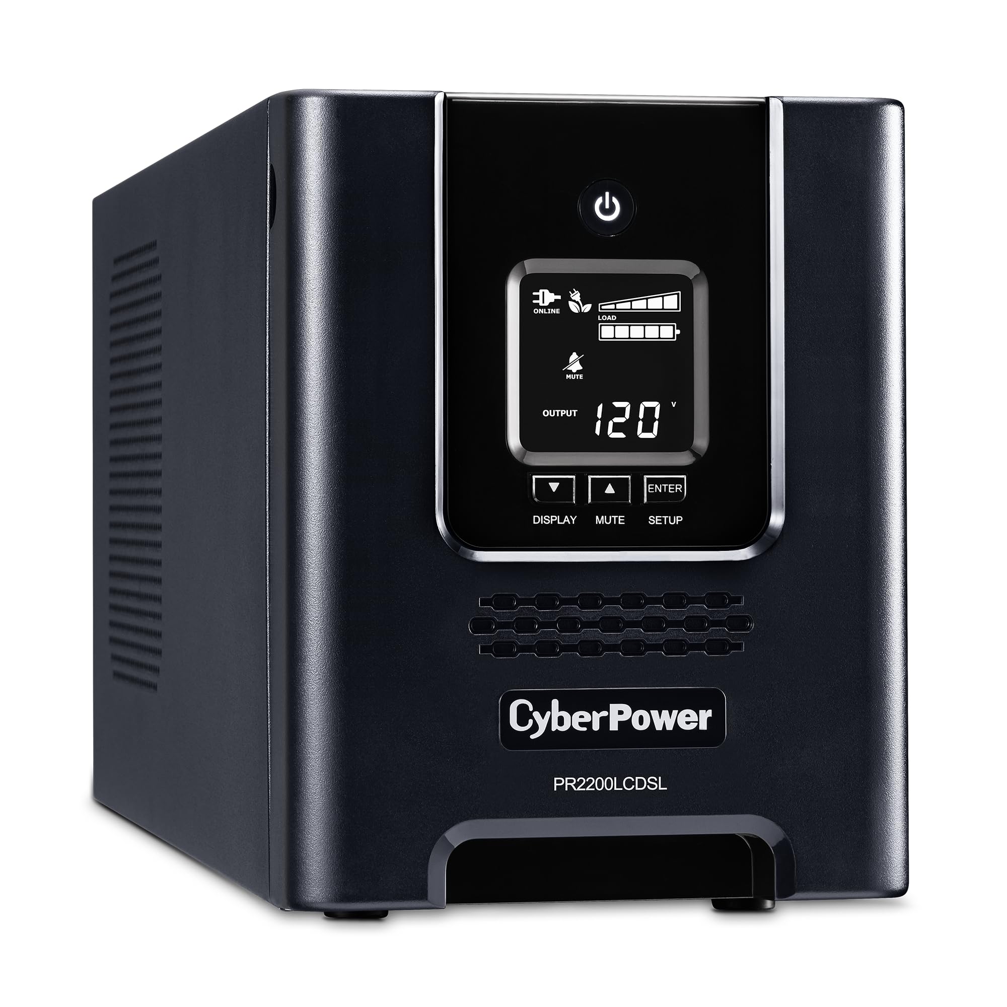 Cyberpower Pr2200Lcdsl Smart App Sinewave Ups System, 2070Va/1980W, 8 Outlets, Avr, Mini Tower,Black